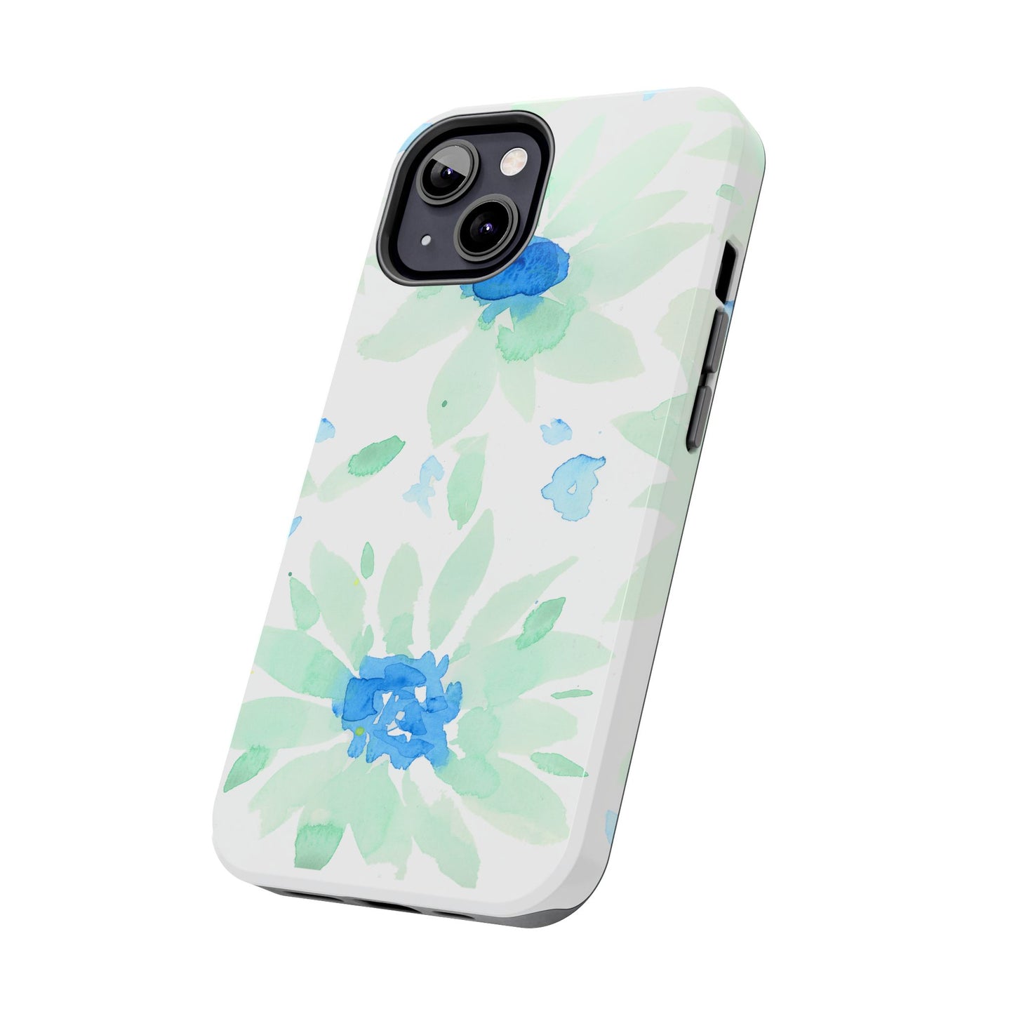 Watercolor Blue Green Sunflowers Phone Case: Tough Case