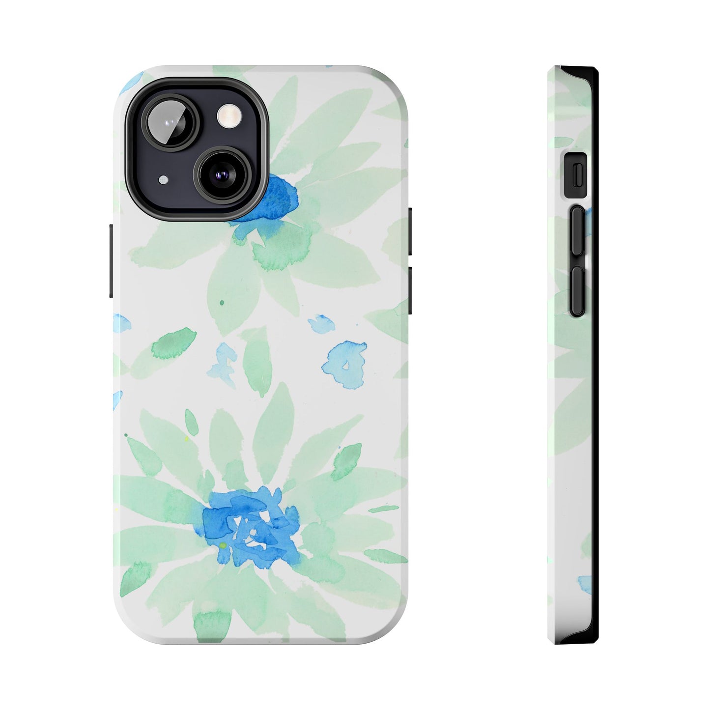 Watercolor Blue Green Sunflowers Phone Case: Tough Case