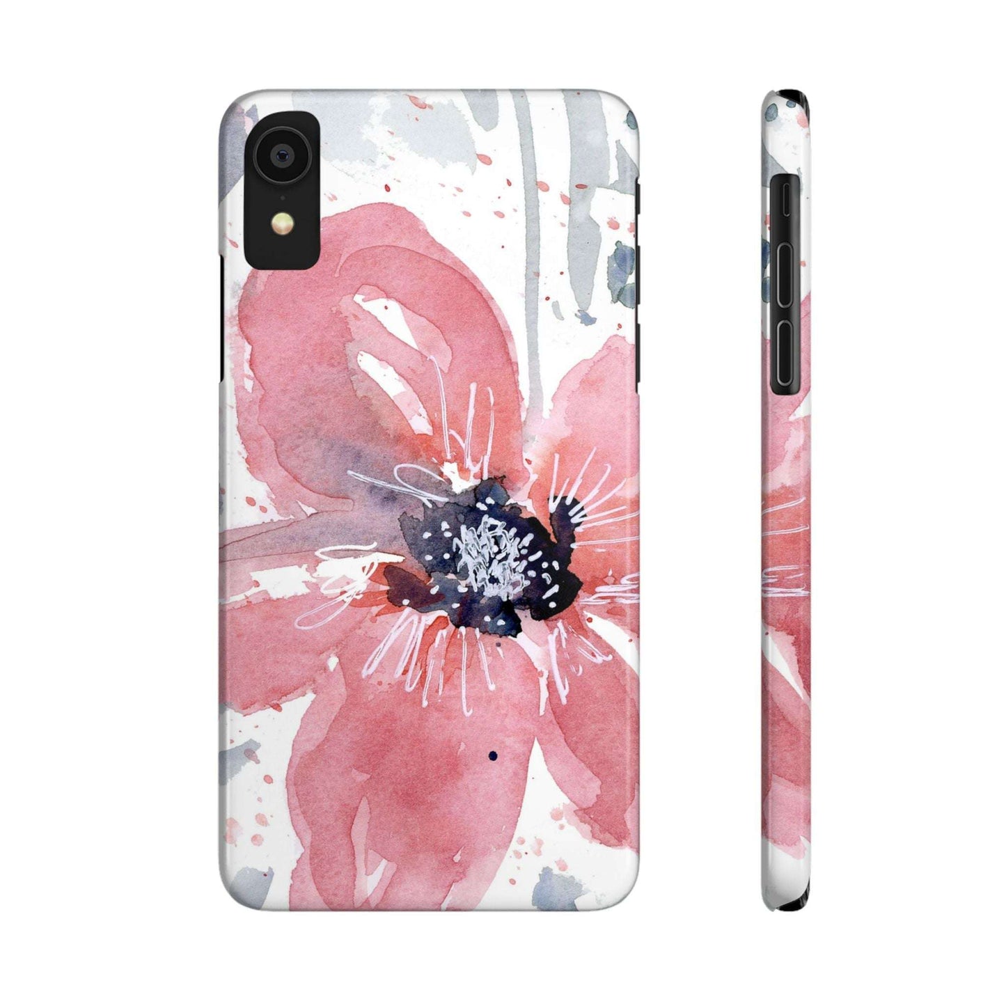 Watercolor Pink Flower Abstract Phone Case: Slim Case