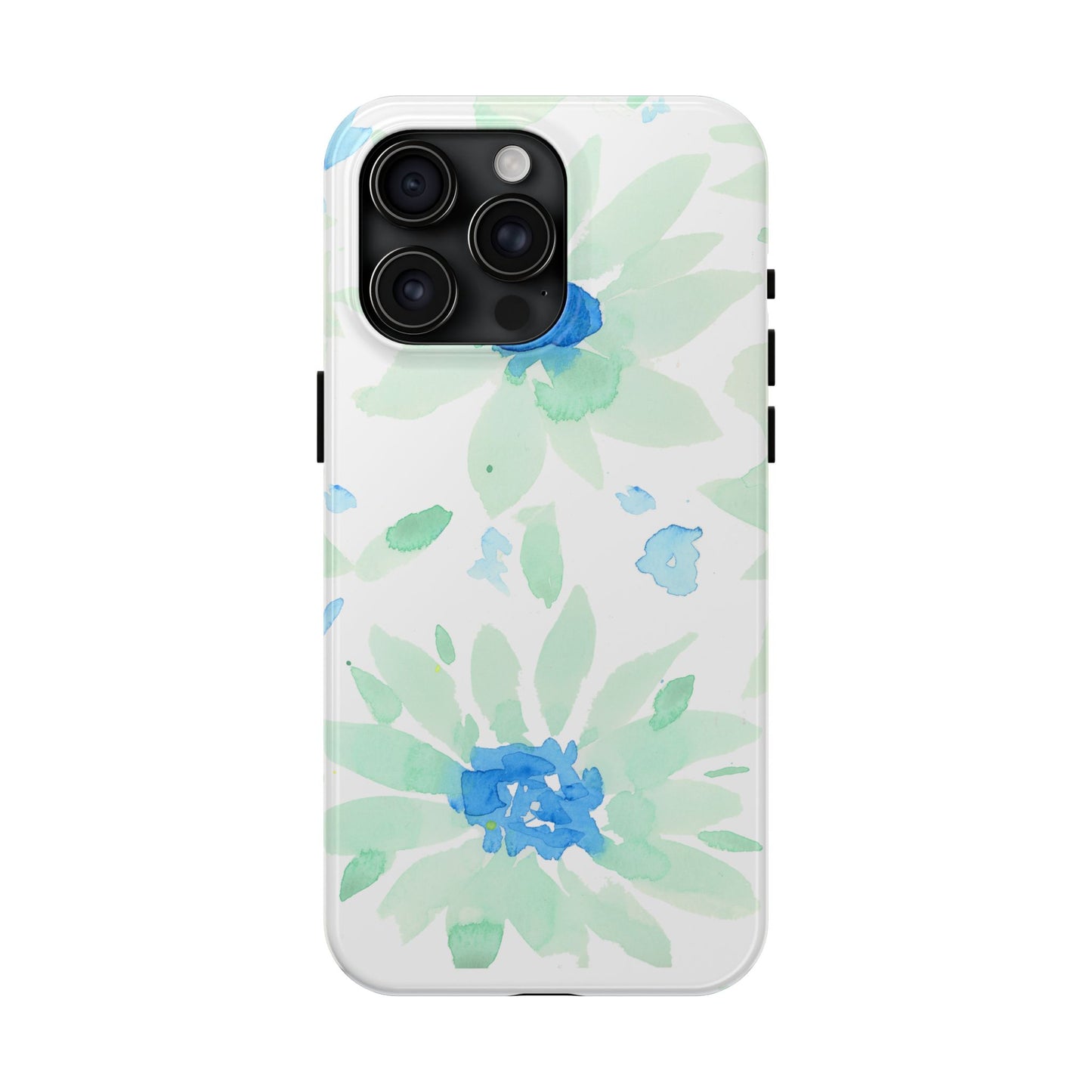 Watercolor Blue Green Sunflowers Phone Case: Tough Case