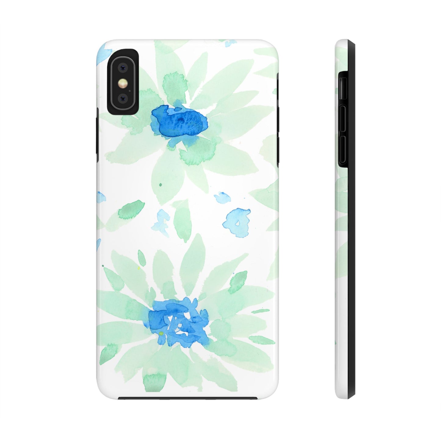 Watercolor Blue Green Sunflowers Phone Case: Tough Case