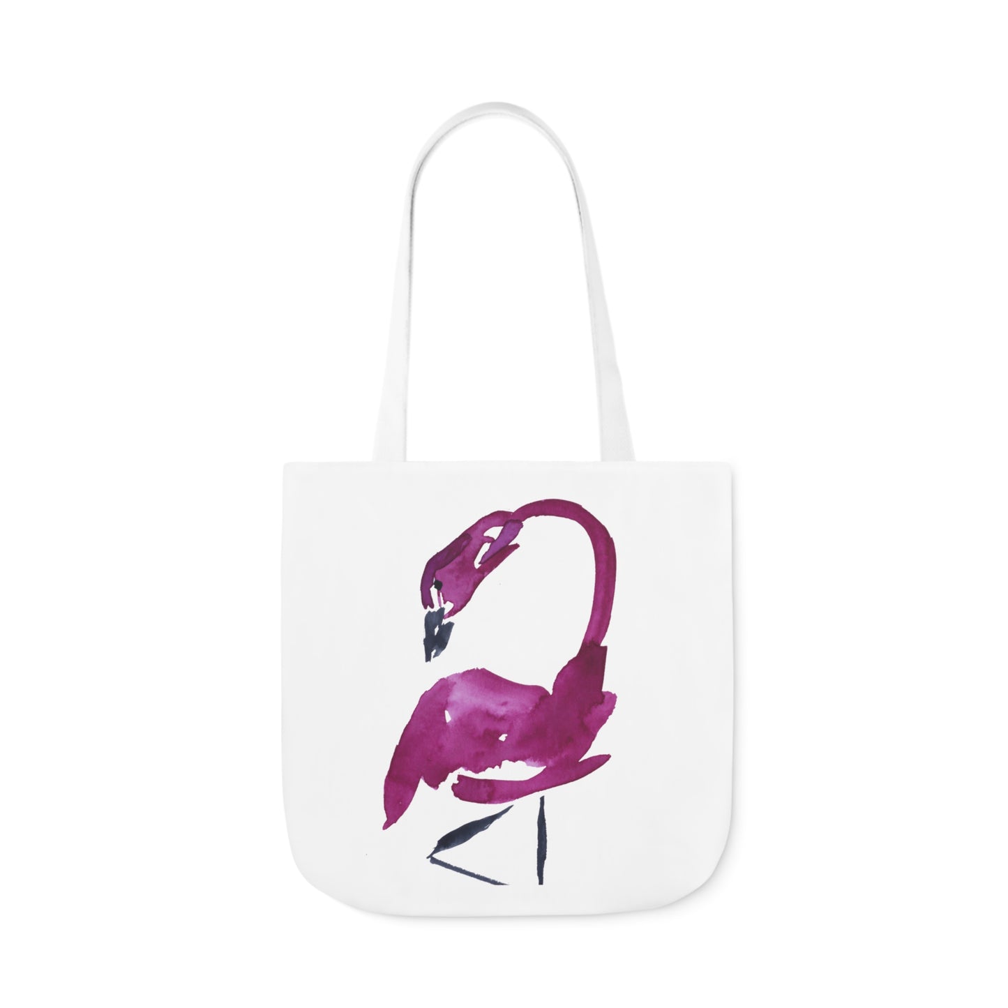 Watercolor Pink Flamingo Canvas Tote Bag