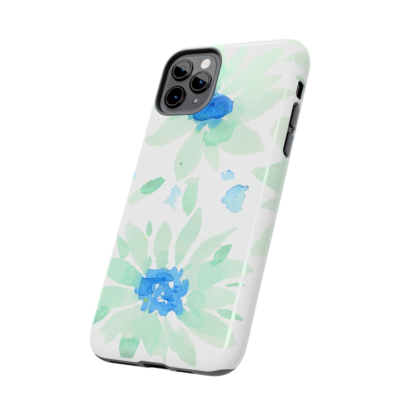 Watercolor Blue Green Sunflowers Phone Case: Tough Case