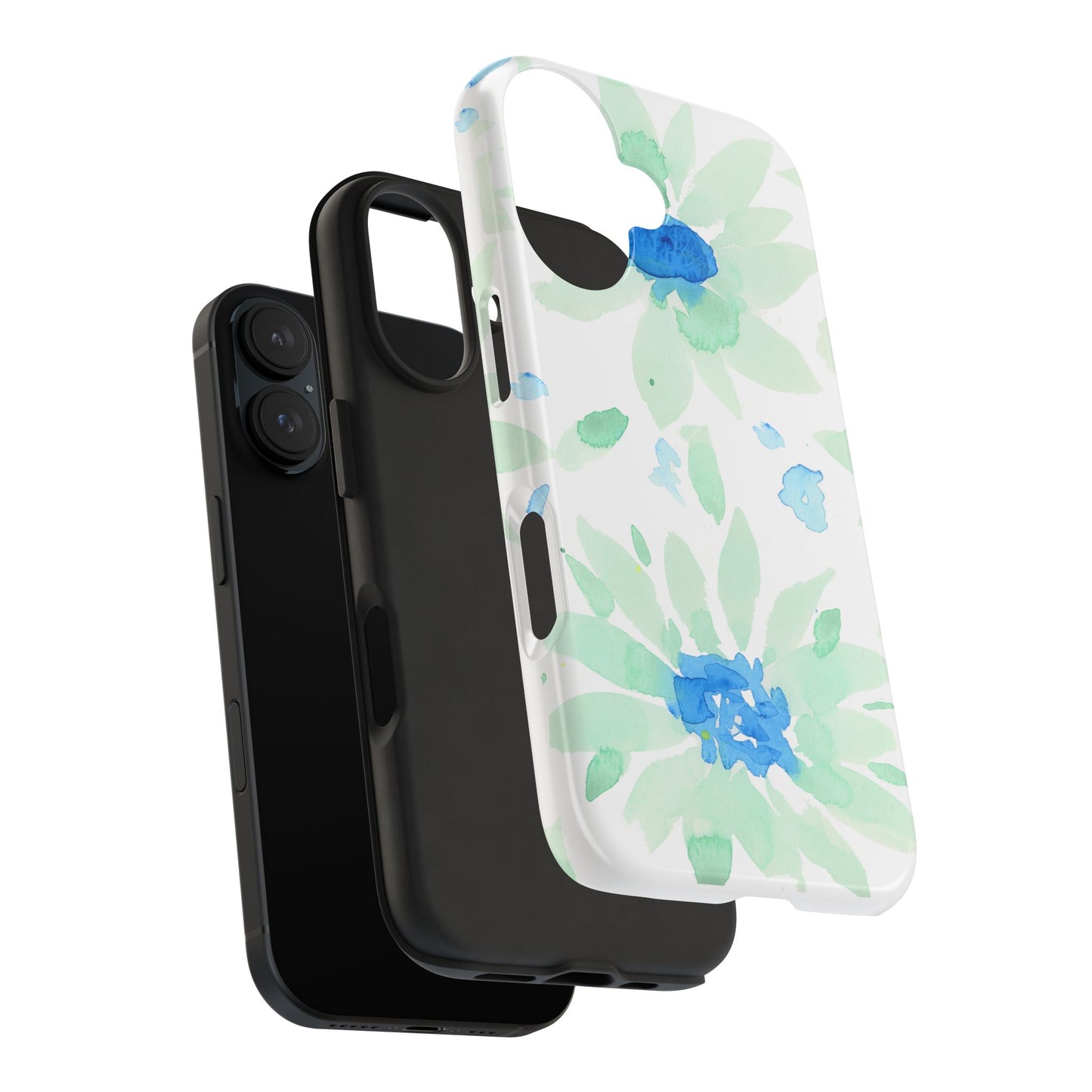 Watercolor Blue Green Sunflowers Phone Case: Tough Case