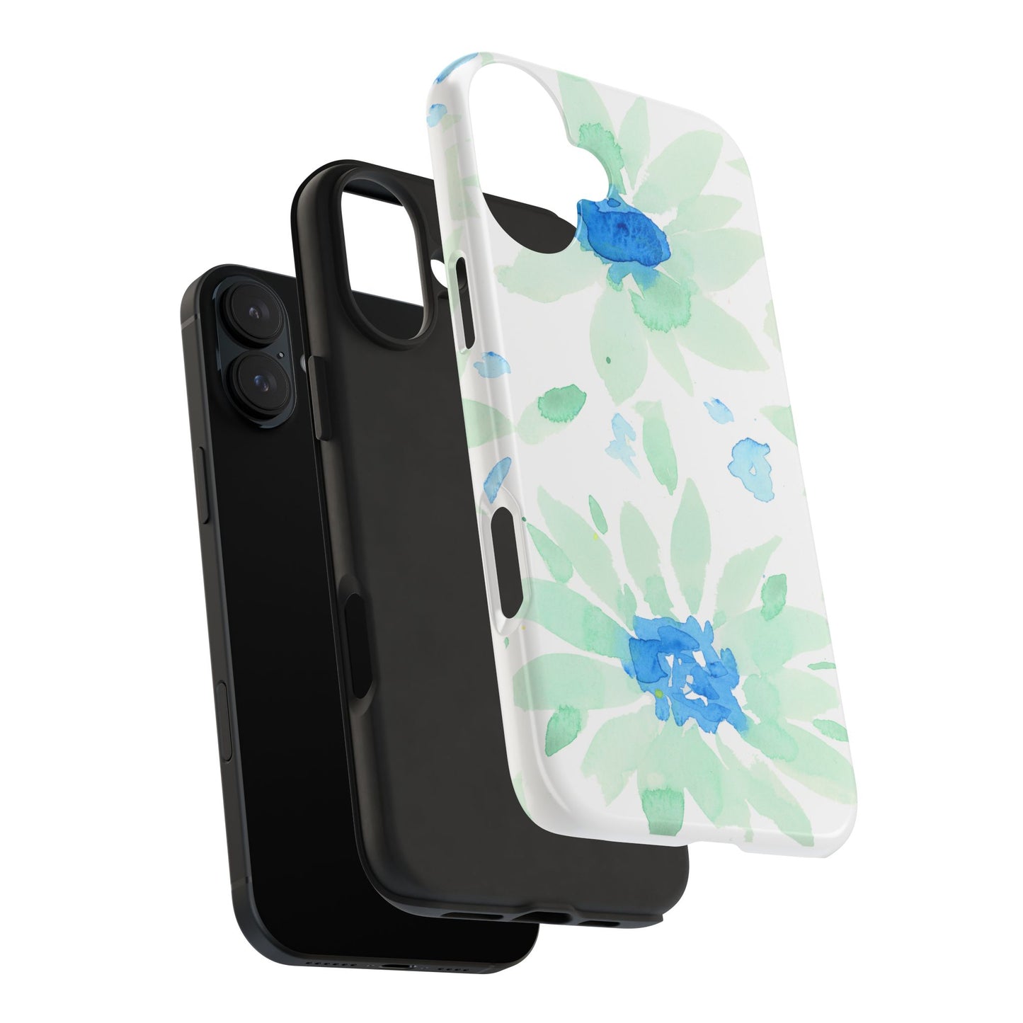 Watercolor Blue Green Sunflowers Phone Case: Tough Case