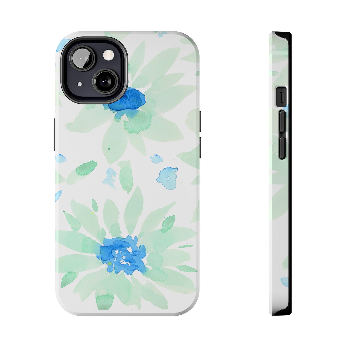Watercolor Blue Green Sunflowers Phone Case: Tough Case