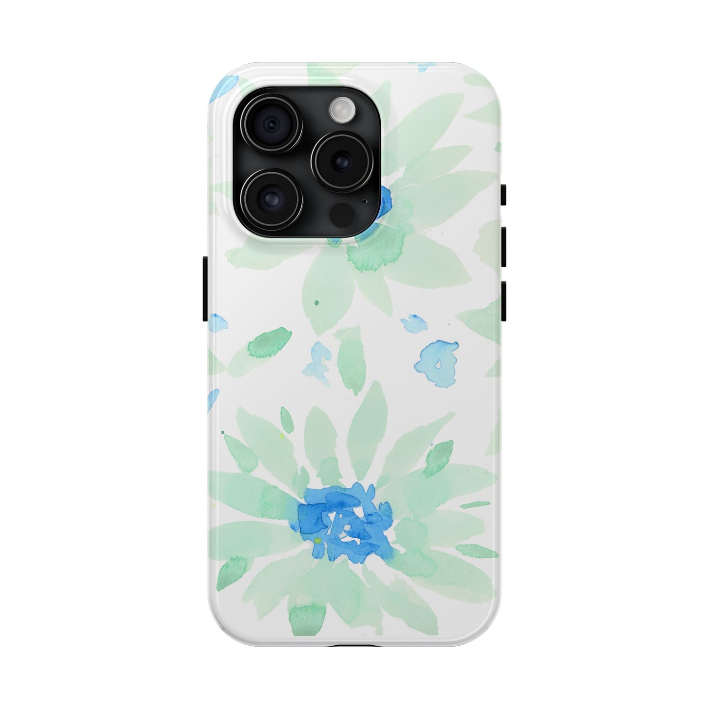 Watercolor Blue Green Sunflowers Phone Case: Tough Case