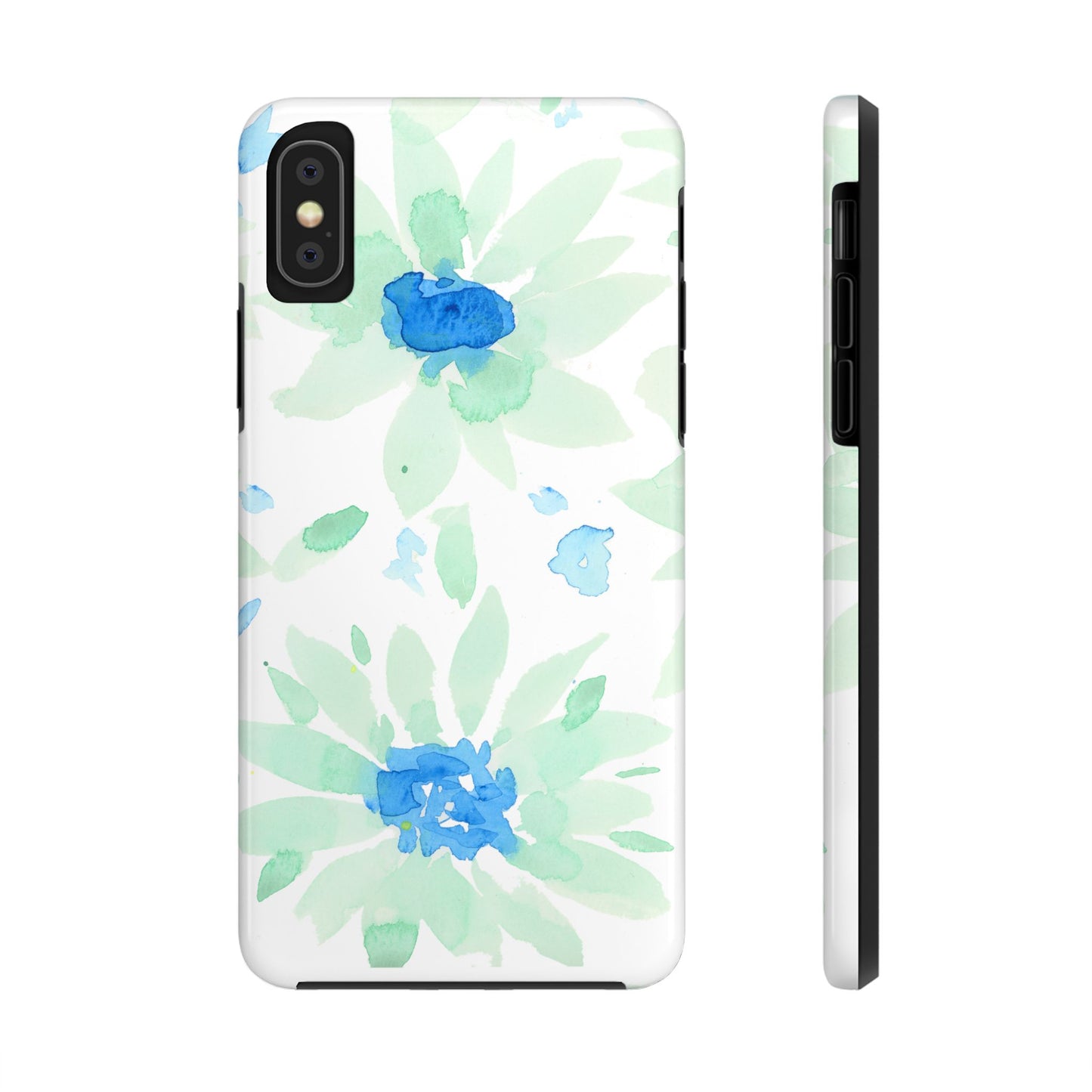 Watercolor Blue Green Sunflowers Phone Case: Tough Case