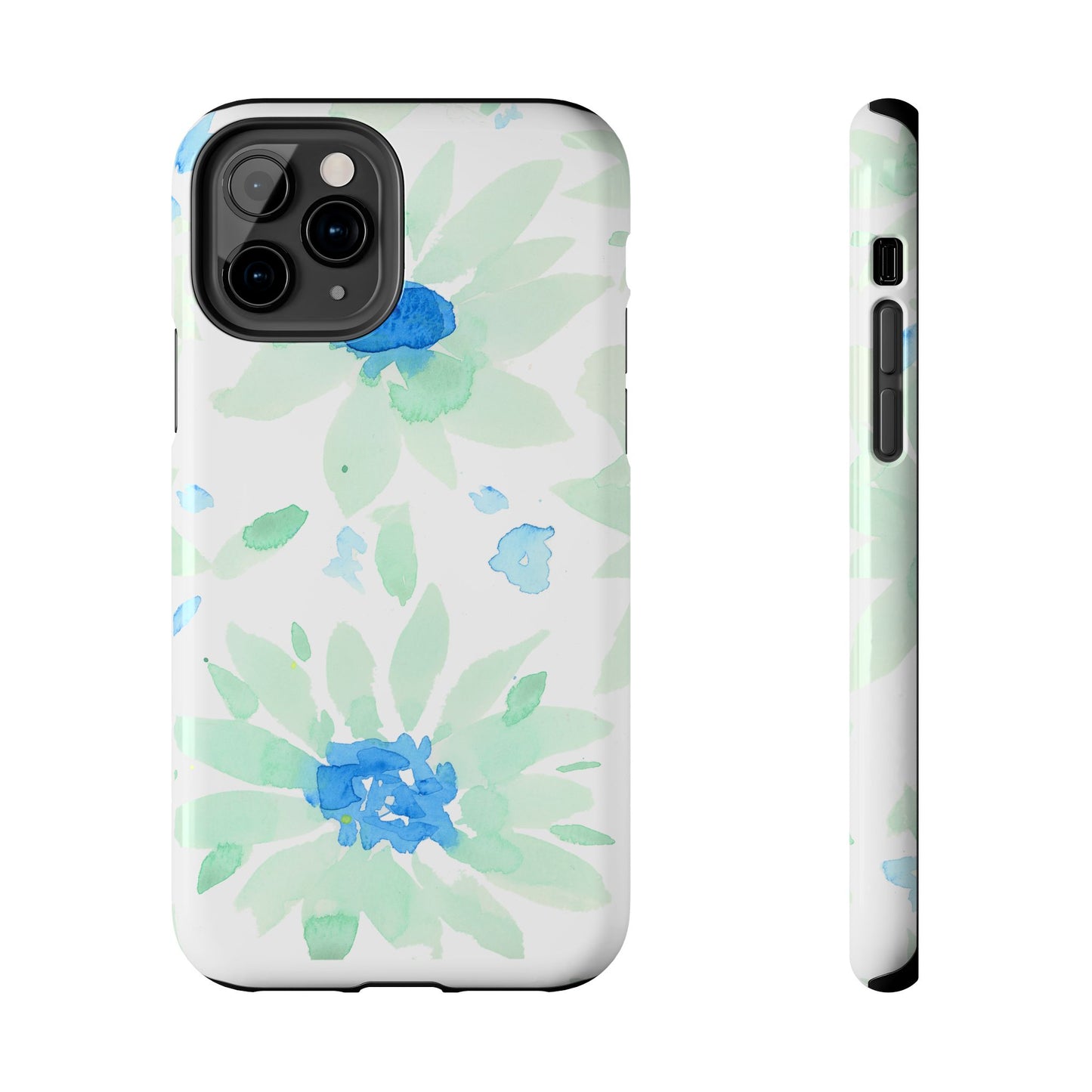 Watercolor Blue Green Sunflowers Phone Case: Tough Case