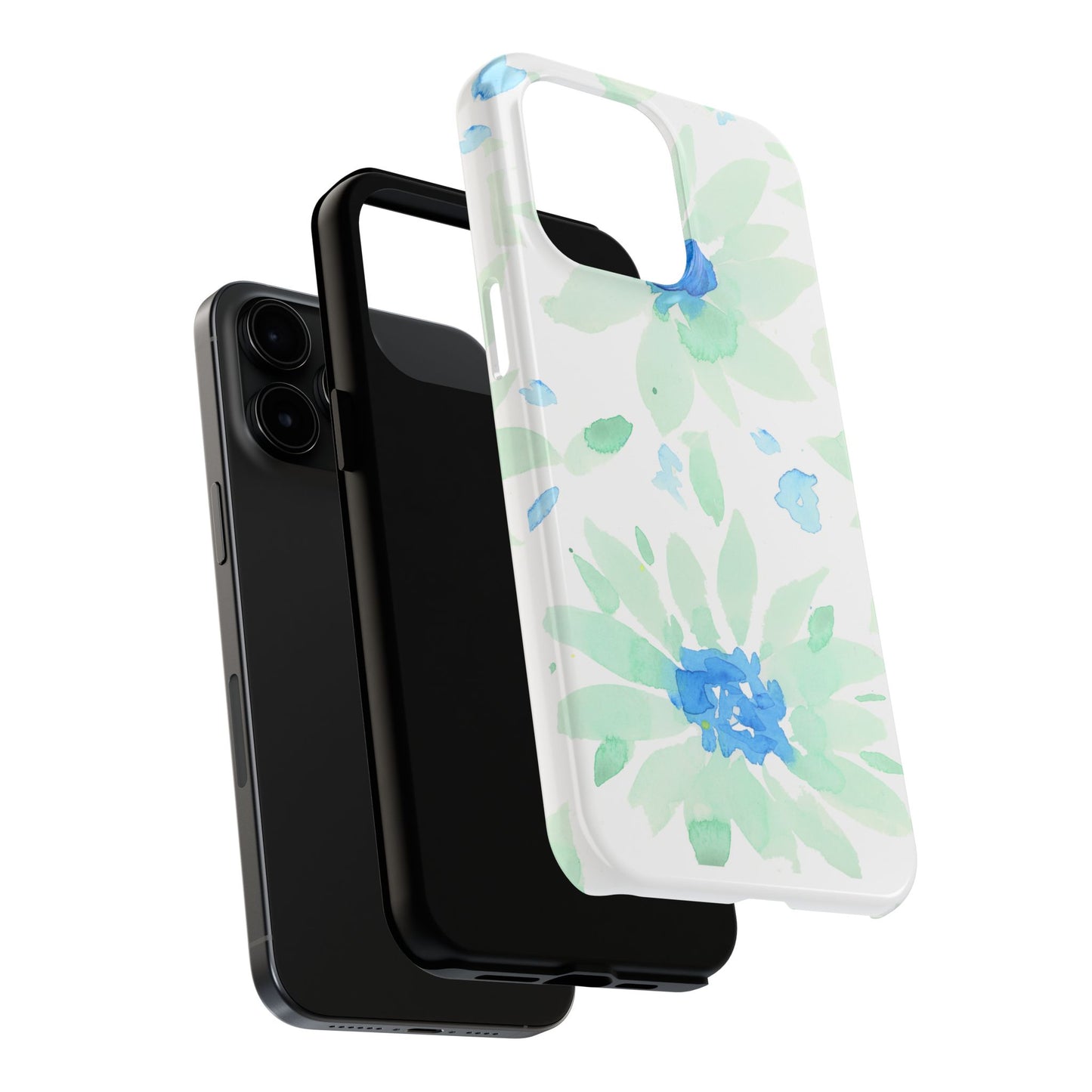 Watercolor Blue Green Sunflowers Phone Case: Tough Case