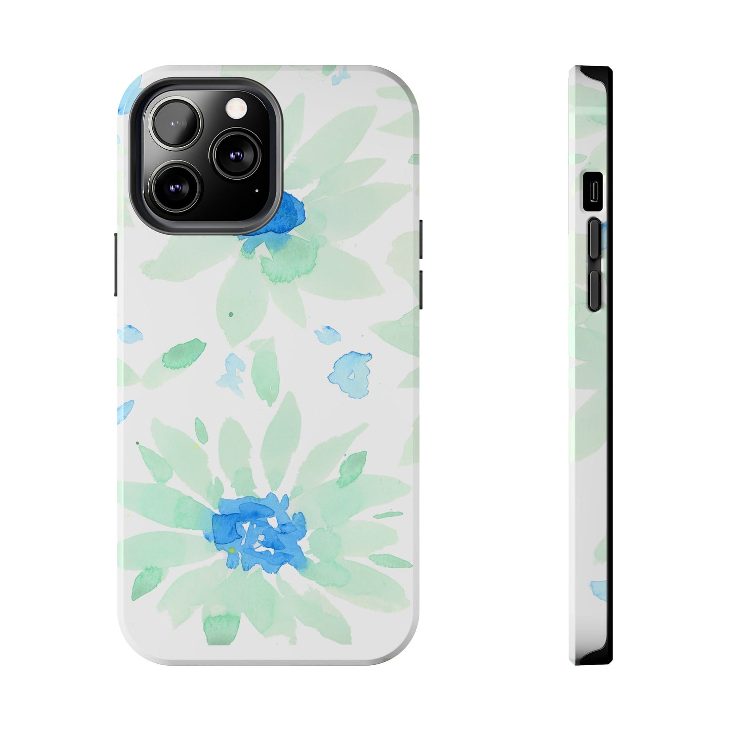 Watercolor Blue Green Sunflowers Phone Case: Tough Case