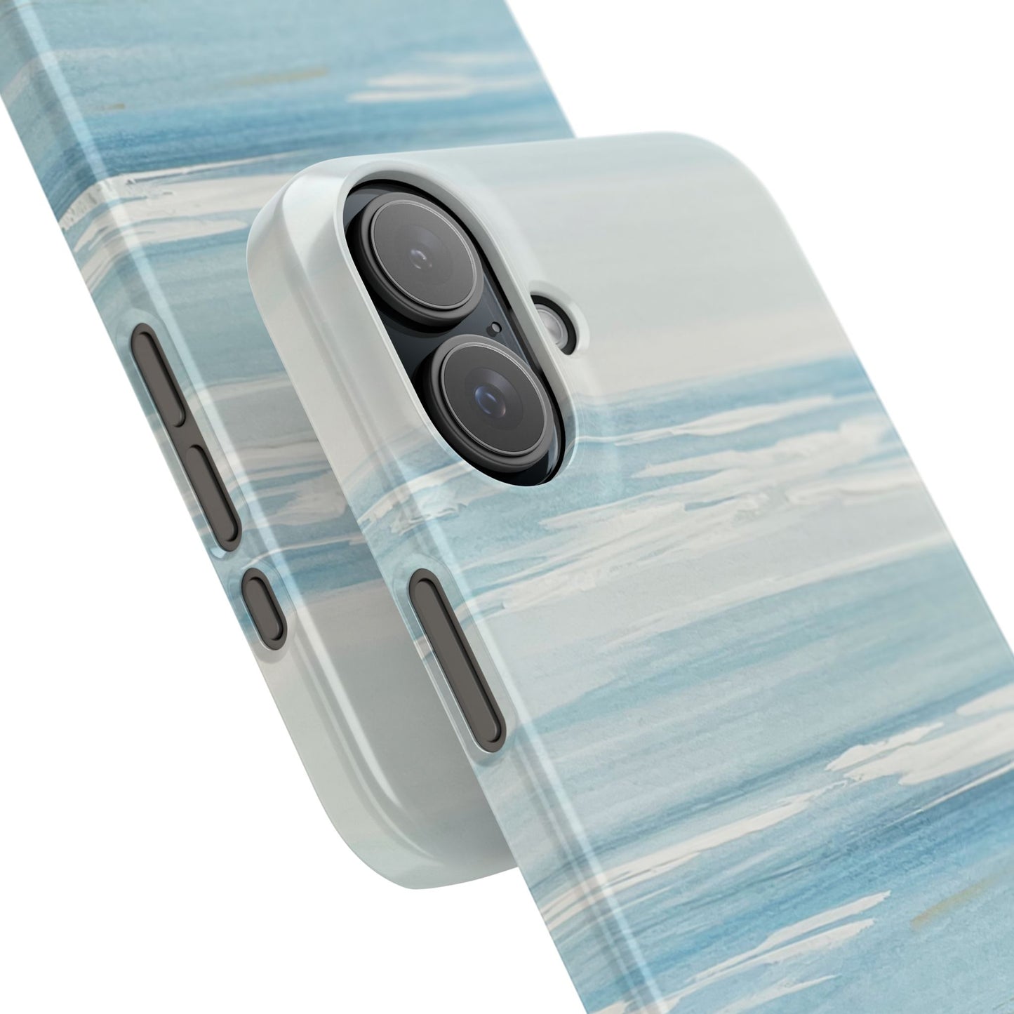 Lake Michigan Hand Painted, Muskegon Michigan Pere Marquette Beach: Slim Phone Cases