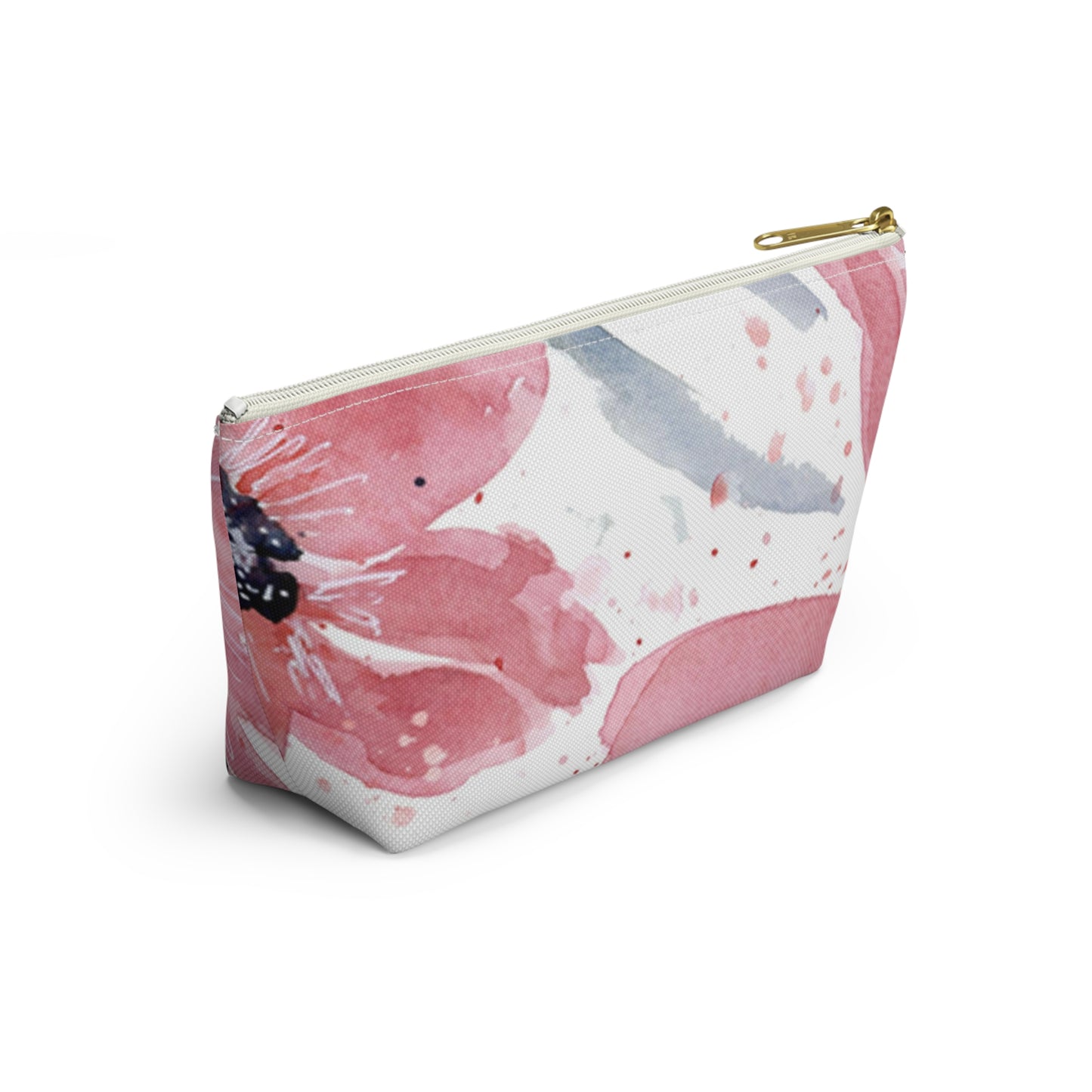 Colorful Watercolor Floral Pinks Cosmetic Travel Bag