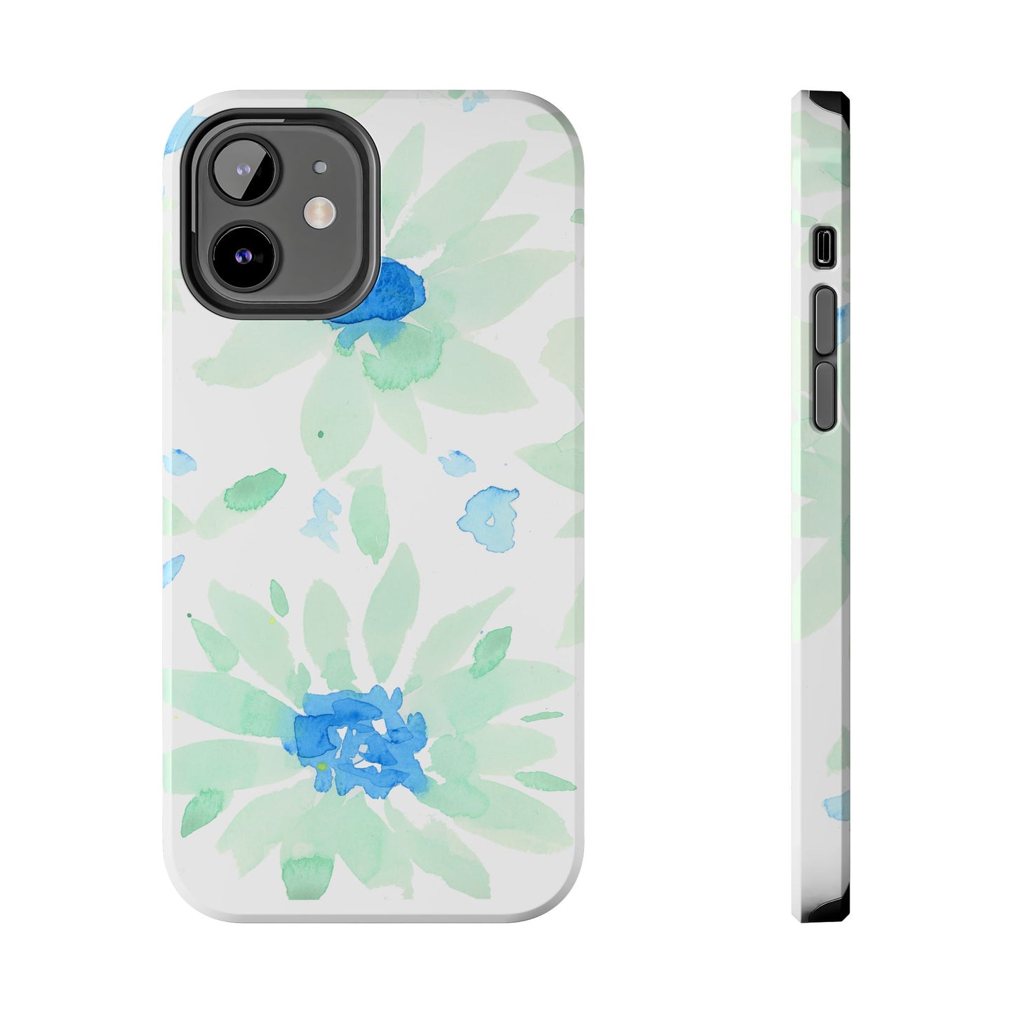 Watercolor Blue Green Sunflowers Phone Case: Tough Case