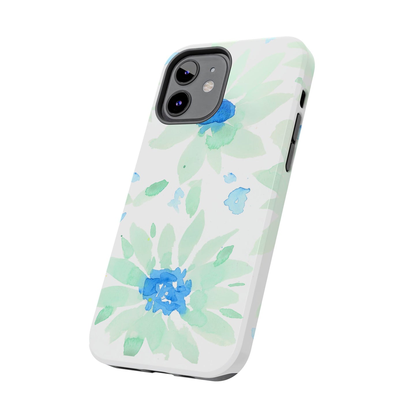 Watercolor Blue Green Sunflowers Phone Case: Tough Case