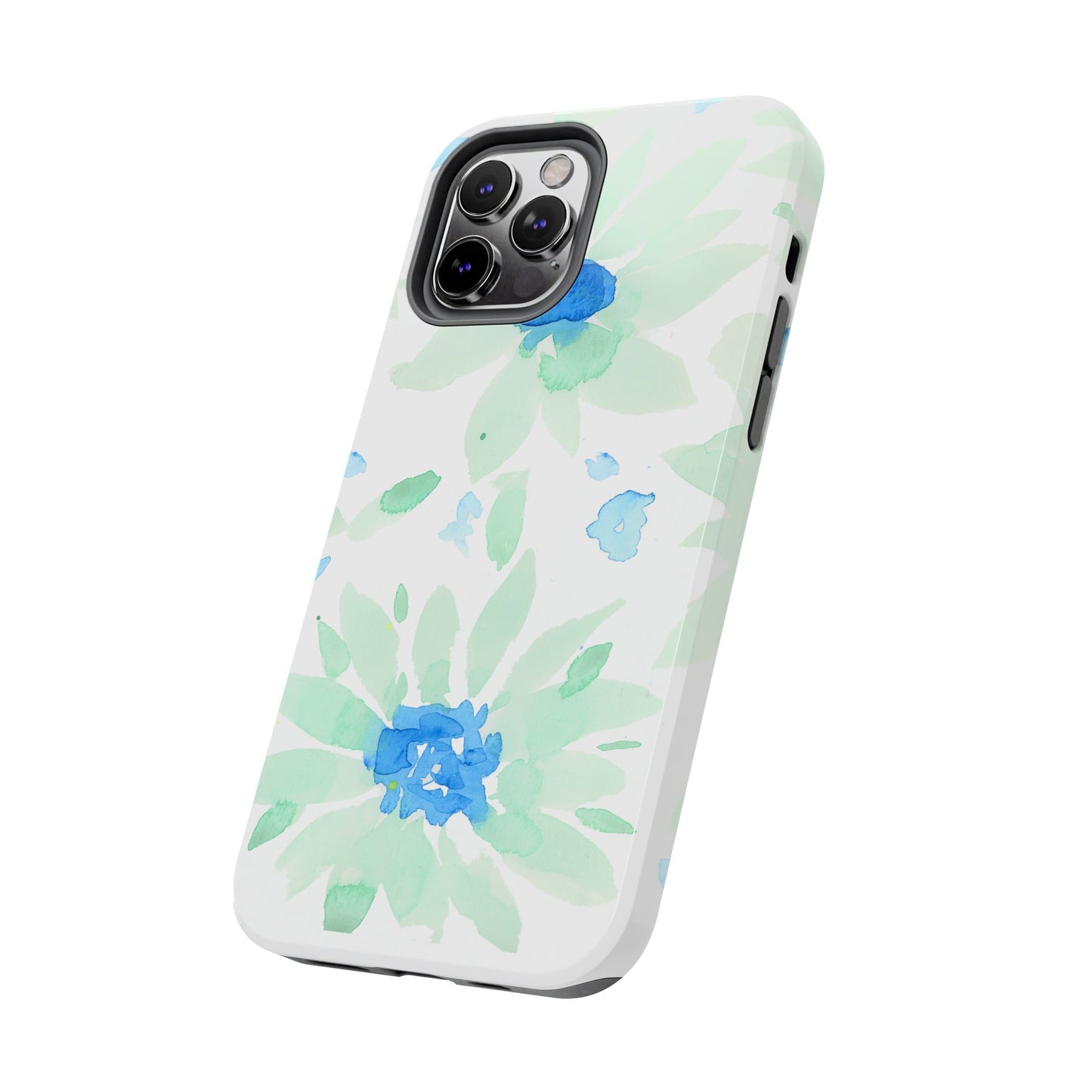 Watercolor Blue Green Sunflowers Phone Case: Tough Case