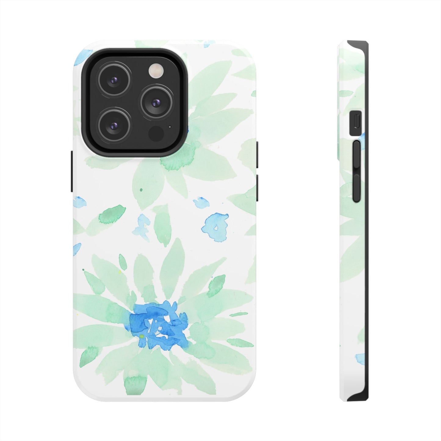 Watercolor Blue Green Sunflowers Phone Case: Tough Case