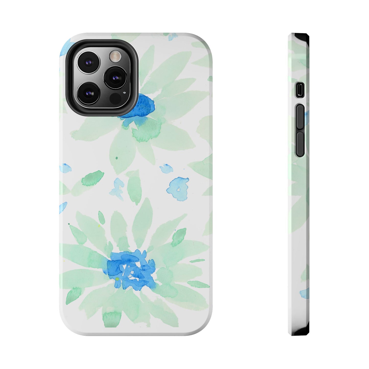 Watercolor Blue Green Sunflowers Phone Case: Tough Case