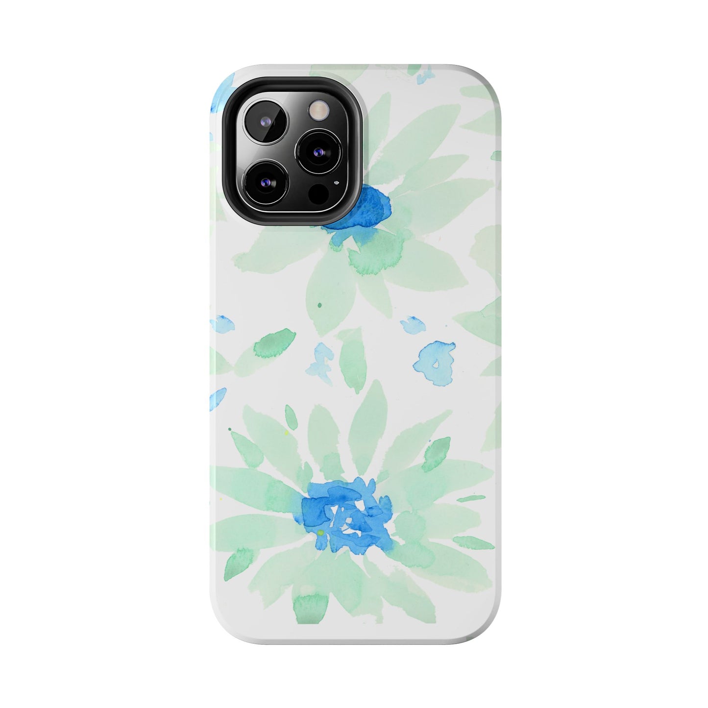 Watercolor Blue Green Sunflowers Phone Case: Tough Case