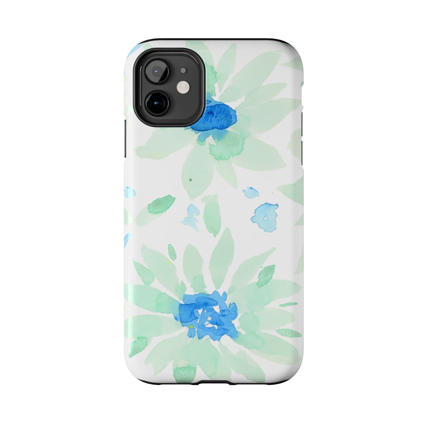 Watercolor Blue Green Sunflowers Phone Case: Tough Case