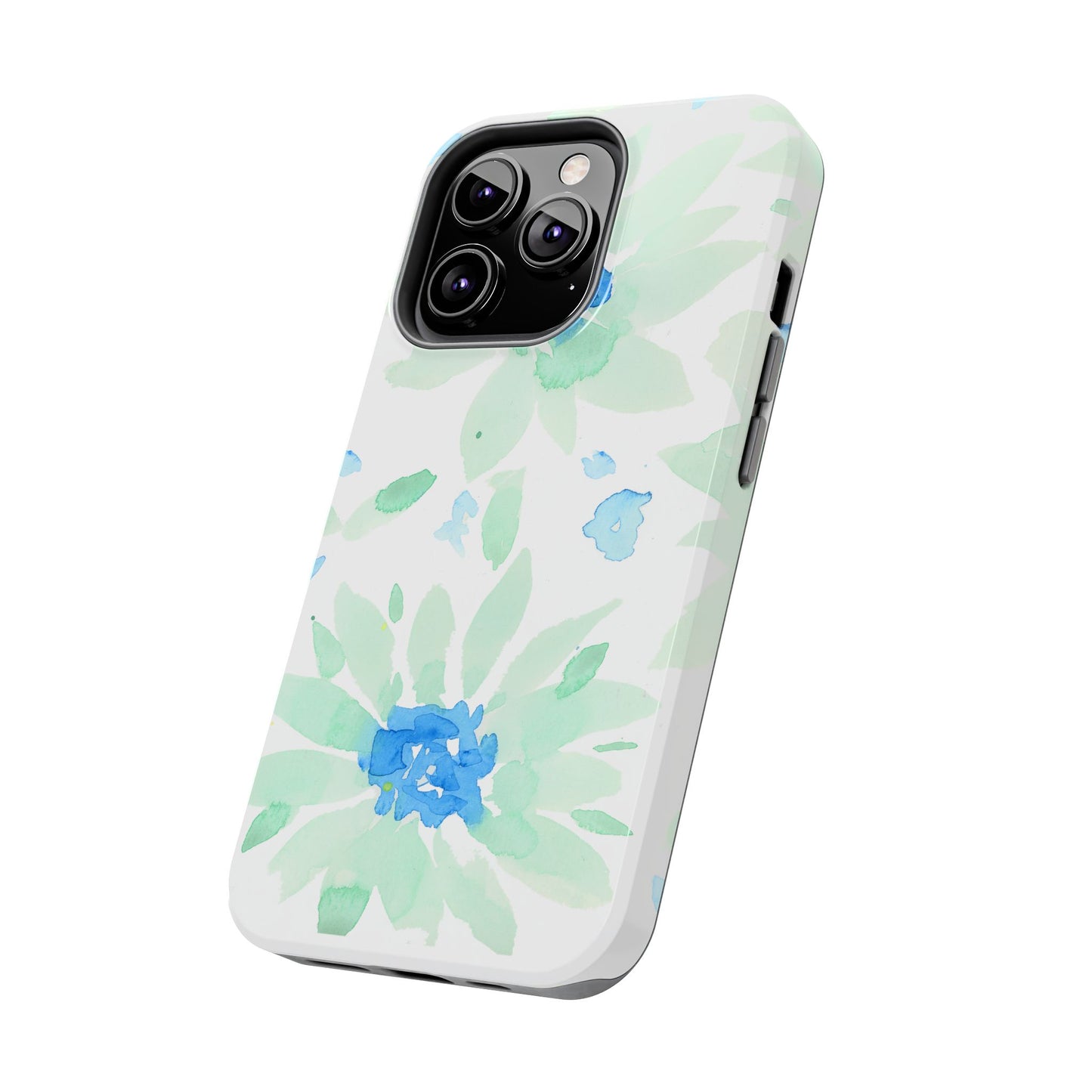 Watercolor Blue Green Sunflowers Phone Case: Tough Case