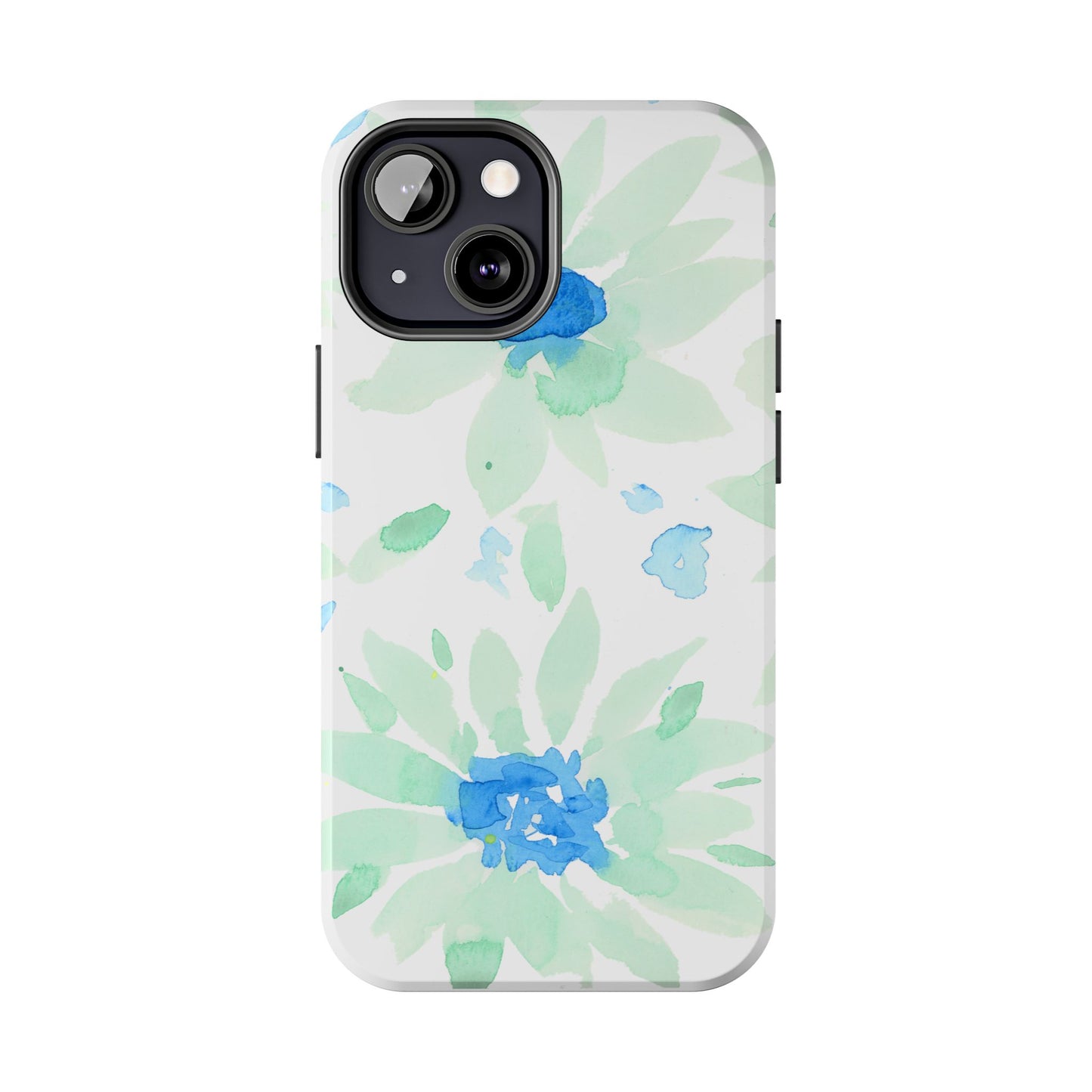 Watercolor Blue Green Sunflowers Phone Case: Tough Case