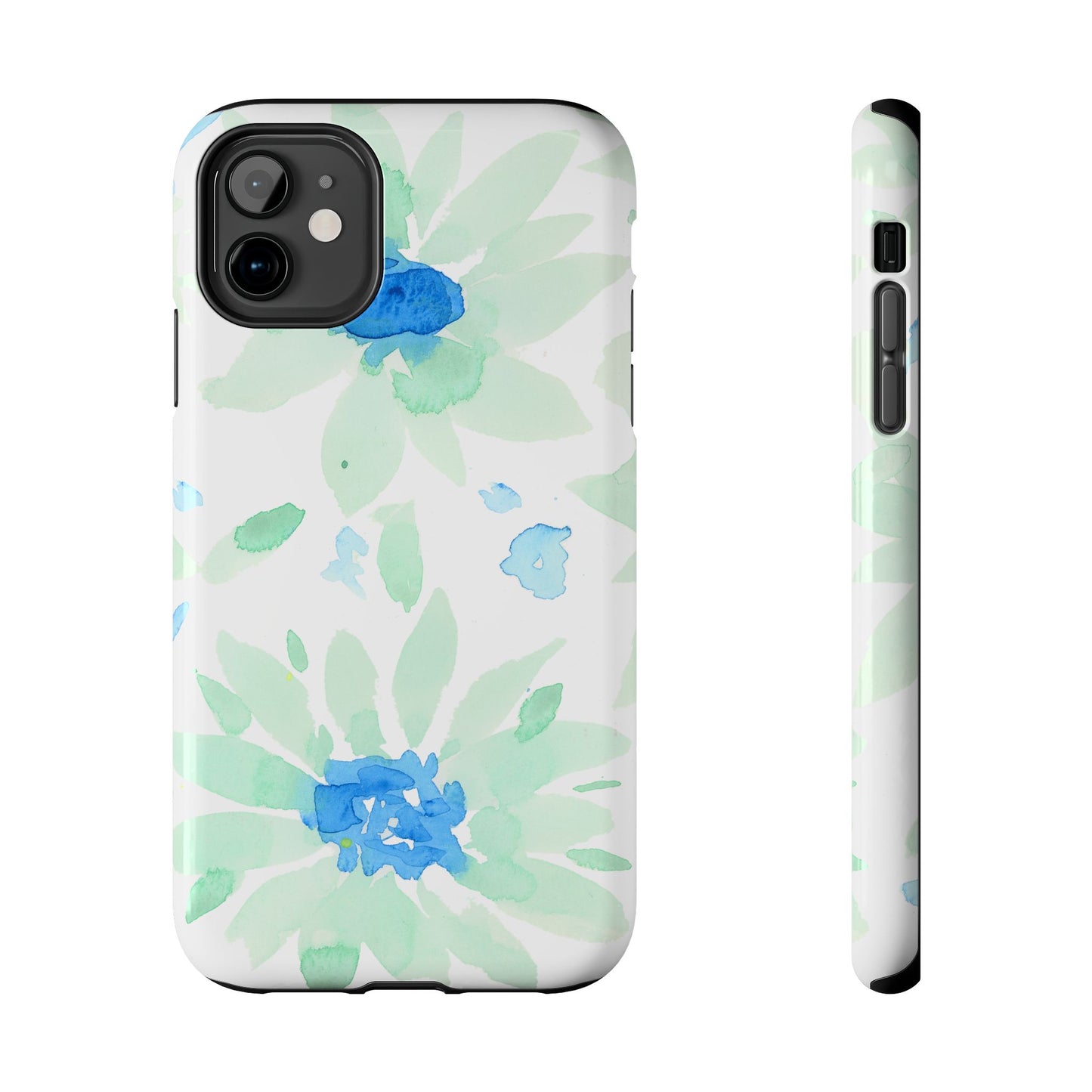 Watercolor Blue Green Sunflowers Phone Case: Tough Case