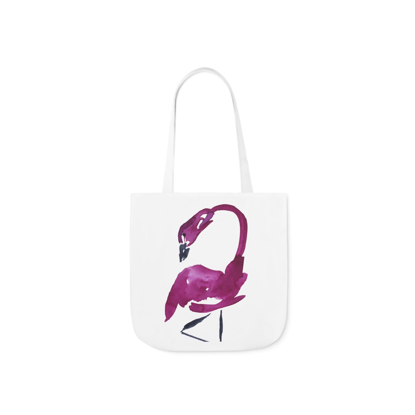 Watercolor Pink Flamingo Canvas Tote Bag