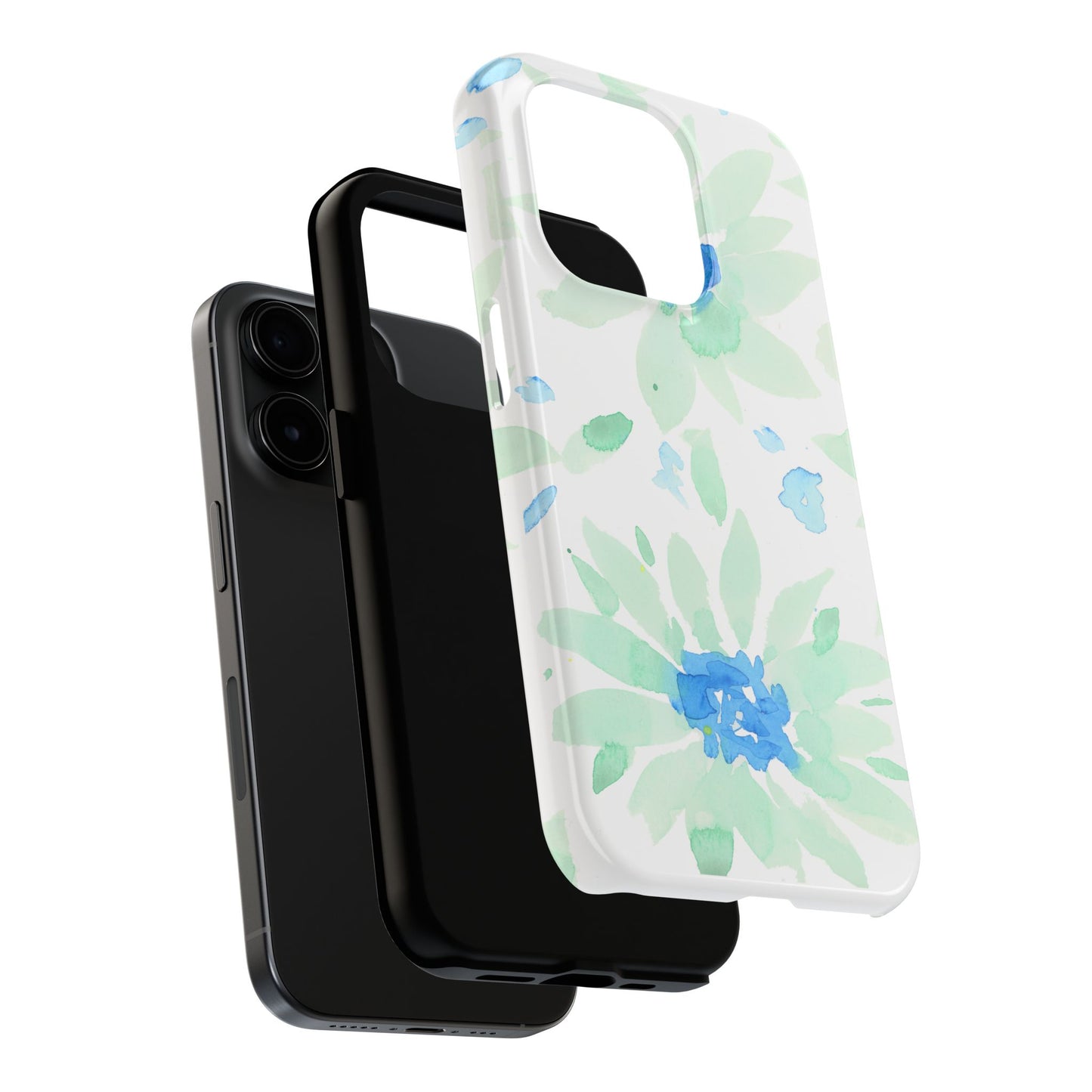 Watercolor Blue Green Sunflowers Phone Case: Tough Case