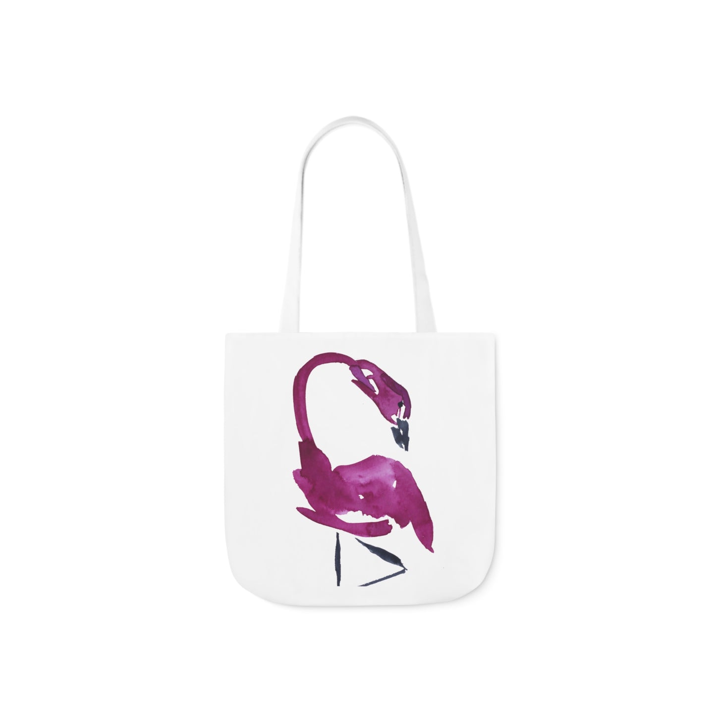 Watercolor Pink Flamingo Canvas Tote Bag