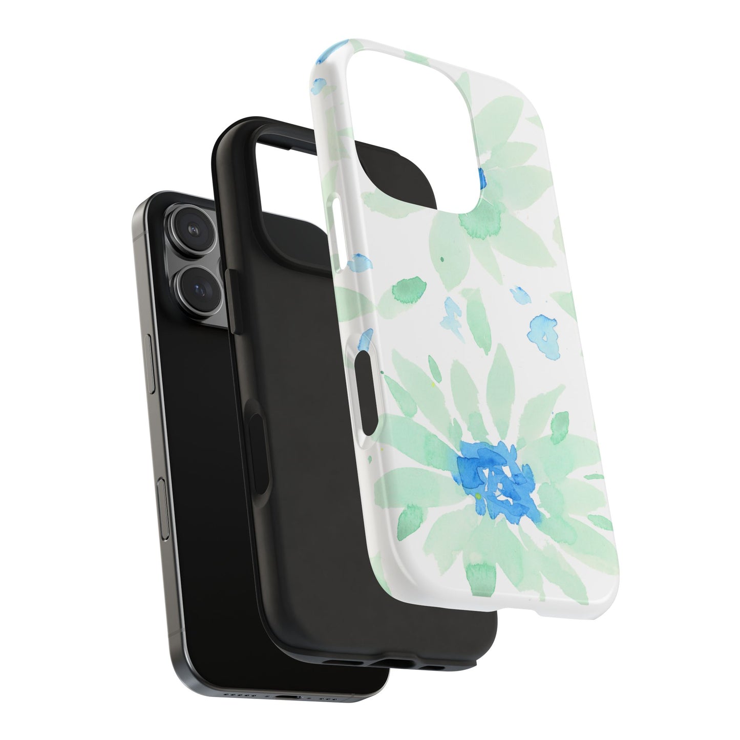 Watercolor Blue Green Sunflowers Phone Case: Tough Case