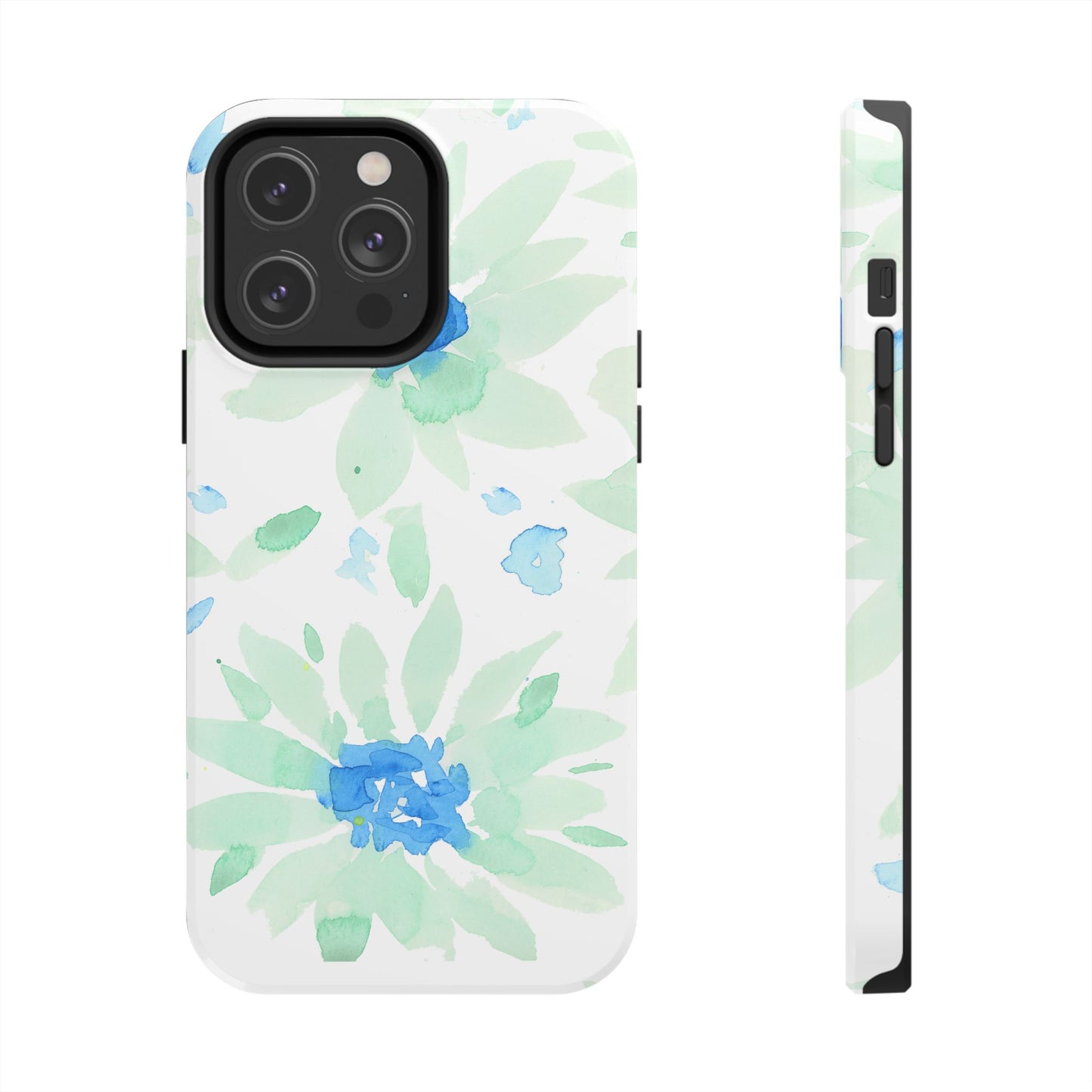 Watercolor Blue Green Sunflowers Phone Case: Tough Case