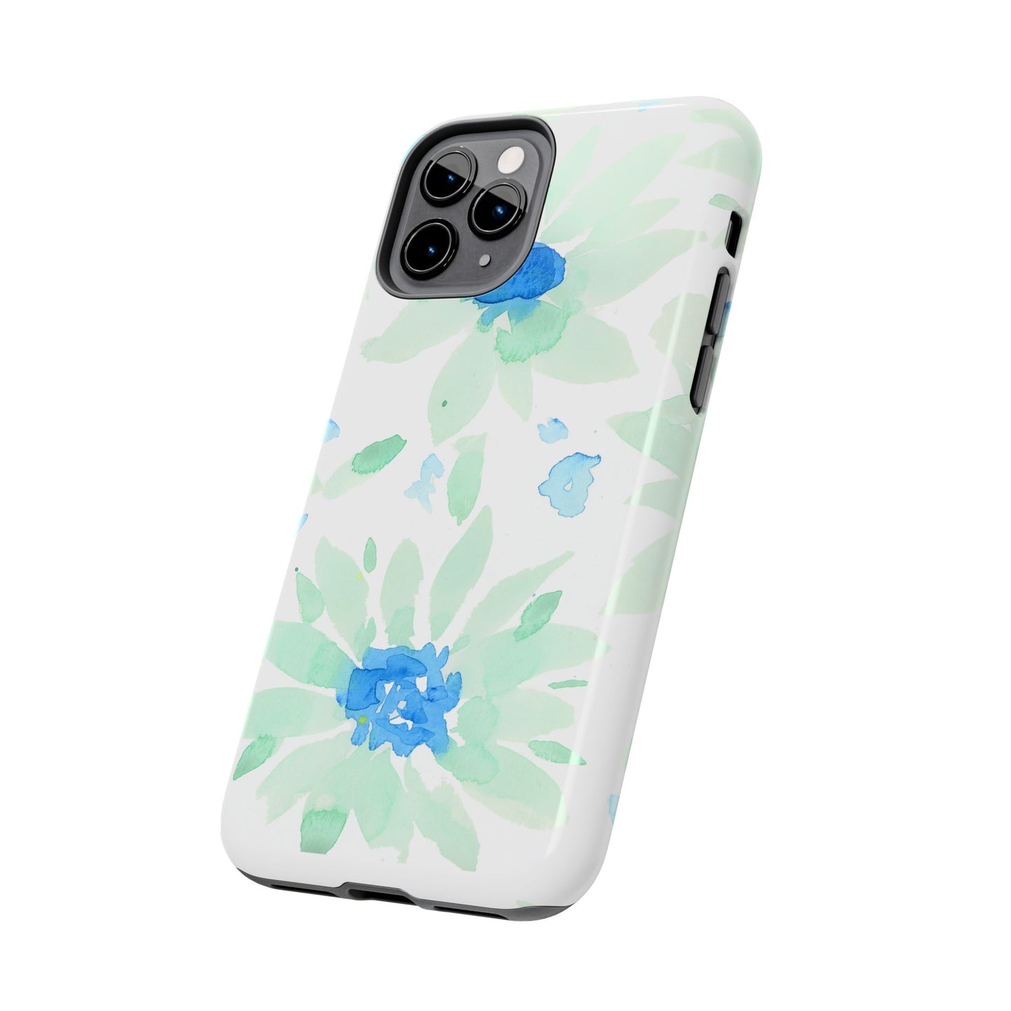 Watercolor Blue Green Sunflowers Phone Case: Tough Case