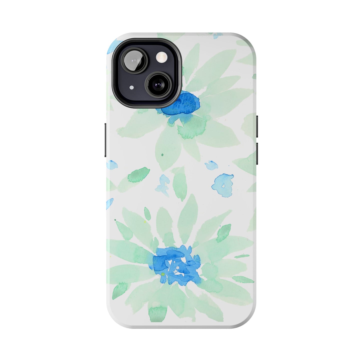 Watercolor Blue Green Sunflowers Phone Case: Tough Case