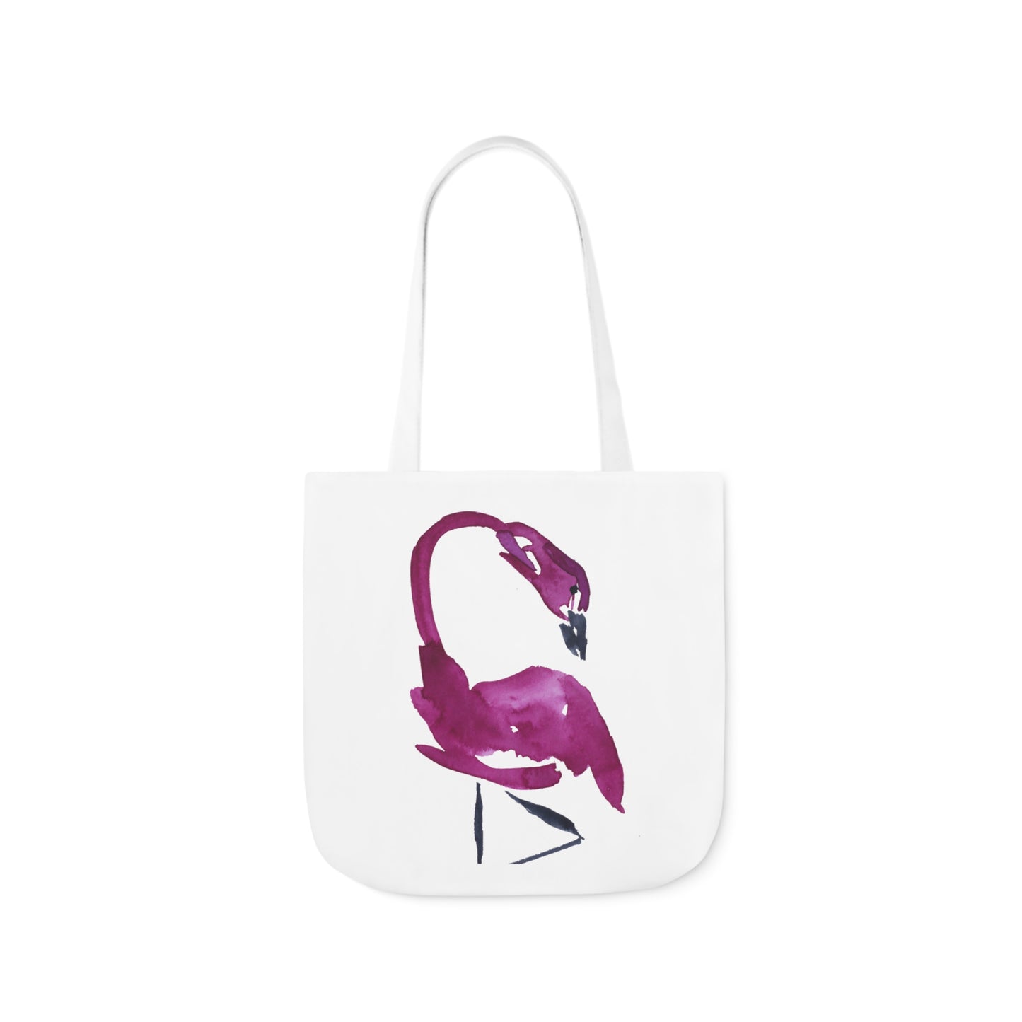Watercolor Pink Flamingo Canvas Tote Bag