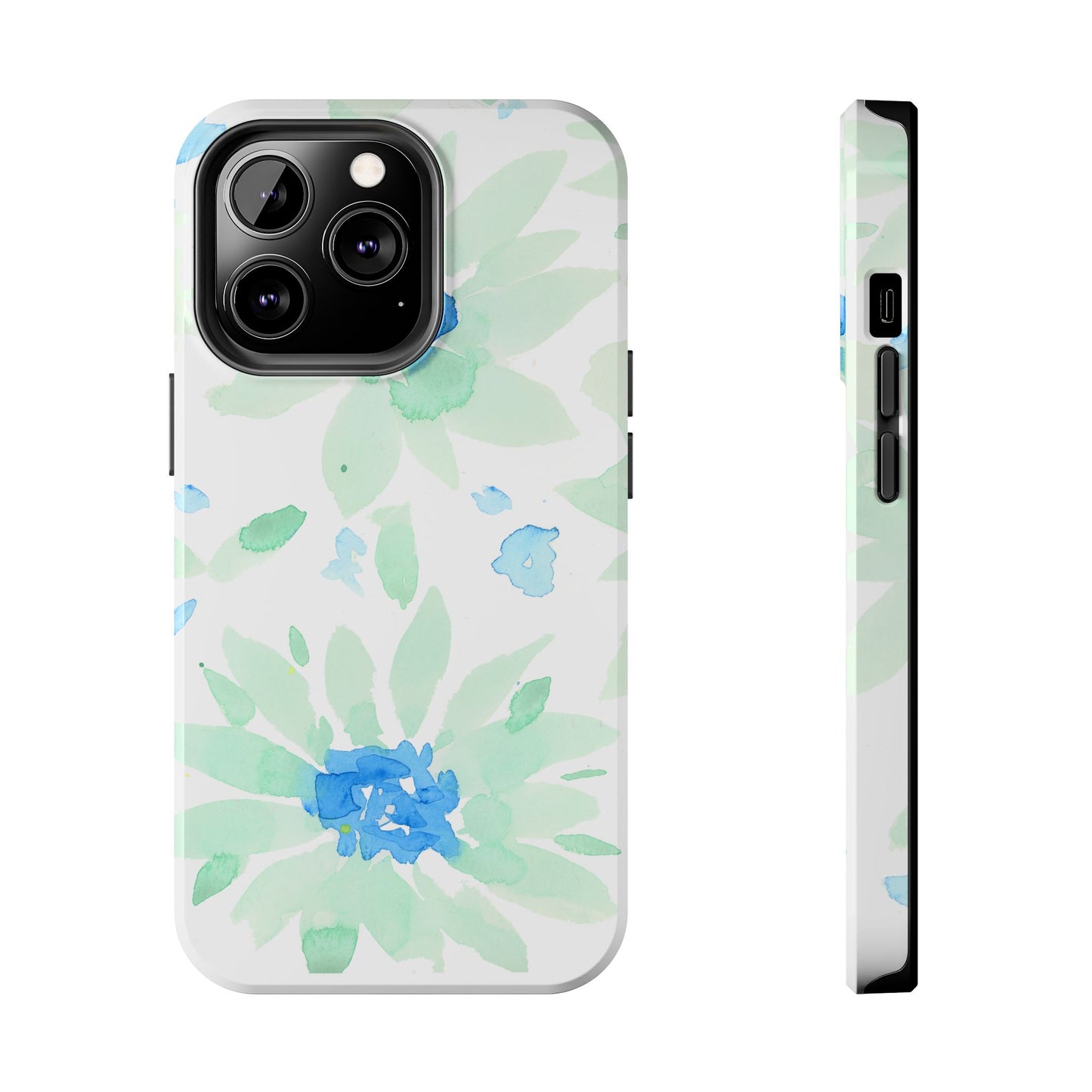 Watercolor Blue Green Sunflowers Phone Case: Tough Case