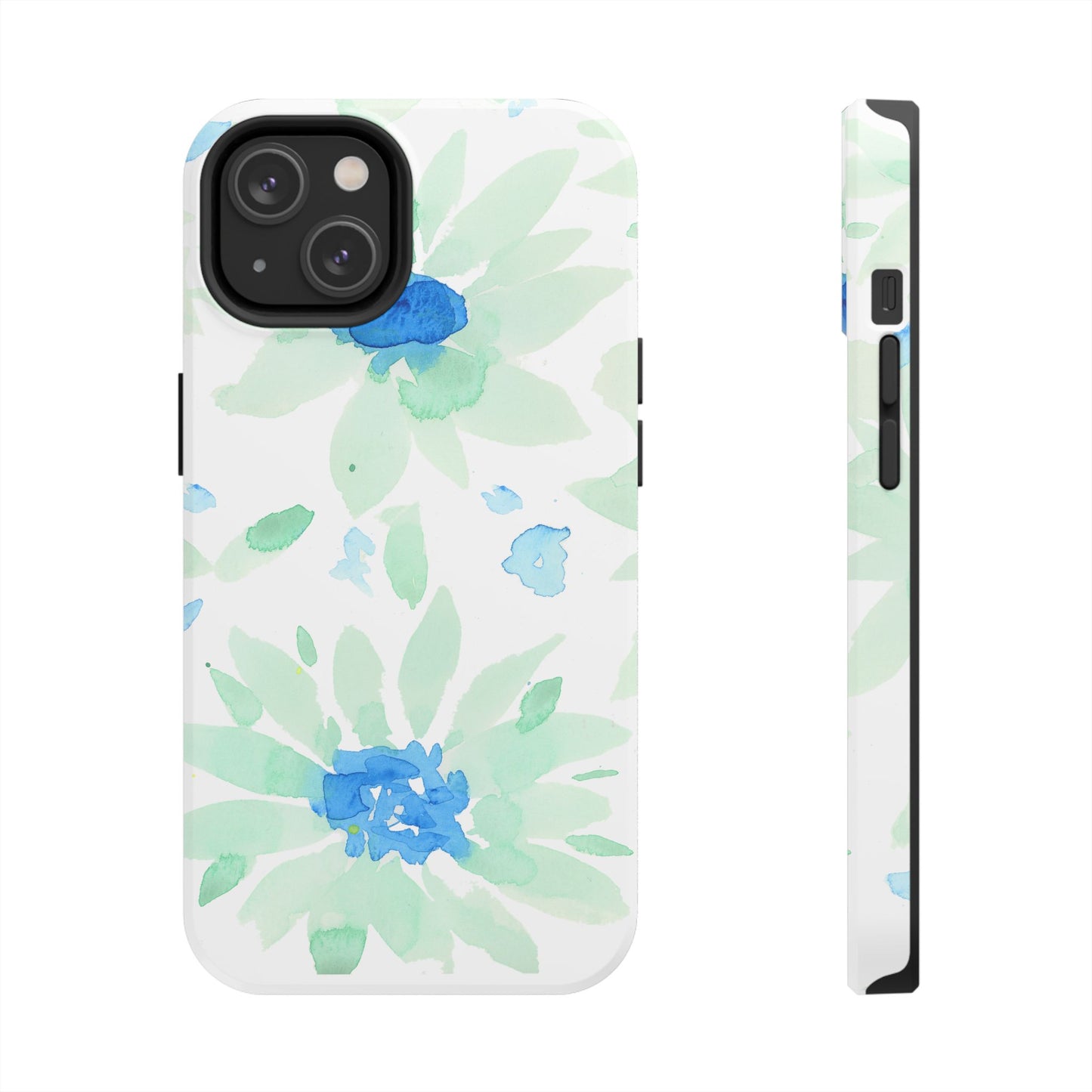 Watercolor Blue Green Sunflowers Phone Case: Tough Case
