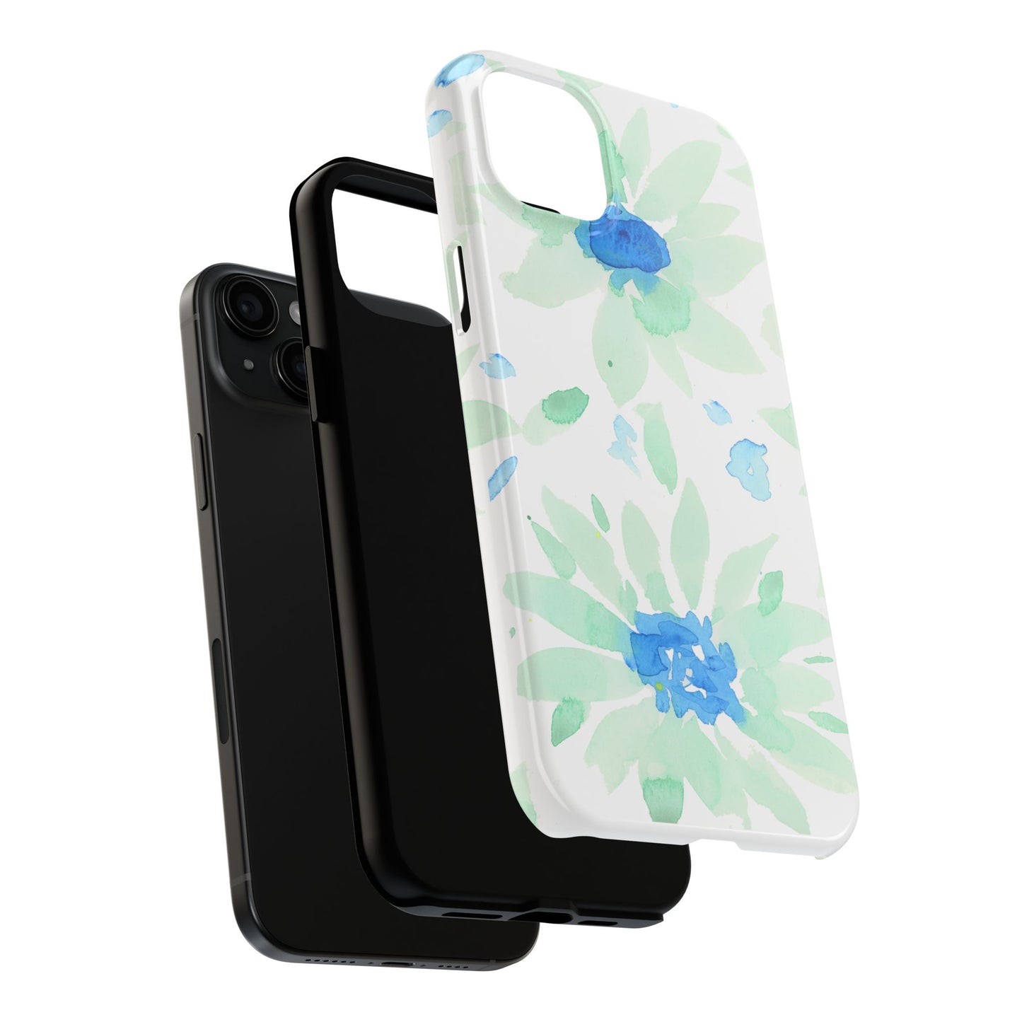 Watercolor Blue Green Sunflowers Phone Case: Tough Case