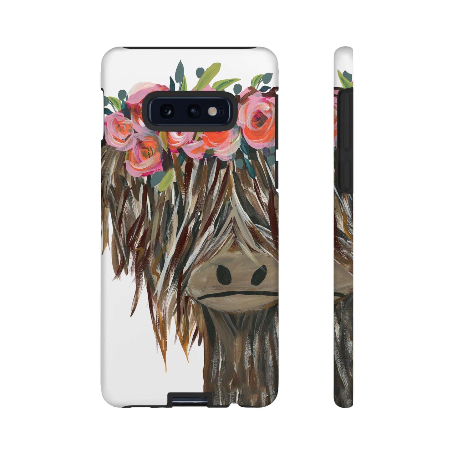 Highland Cow Hand Painted Cute Phone Case - Tough Cases