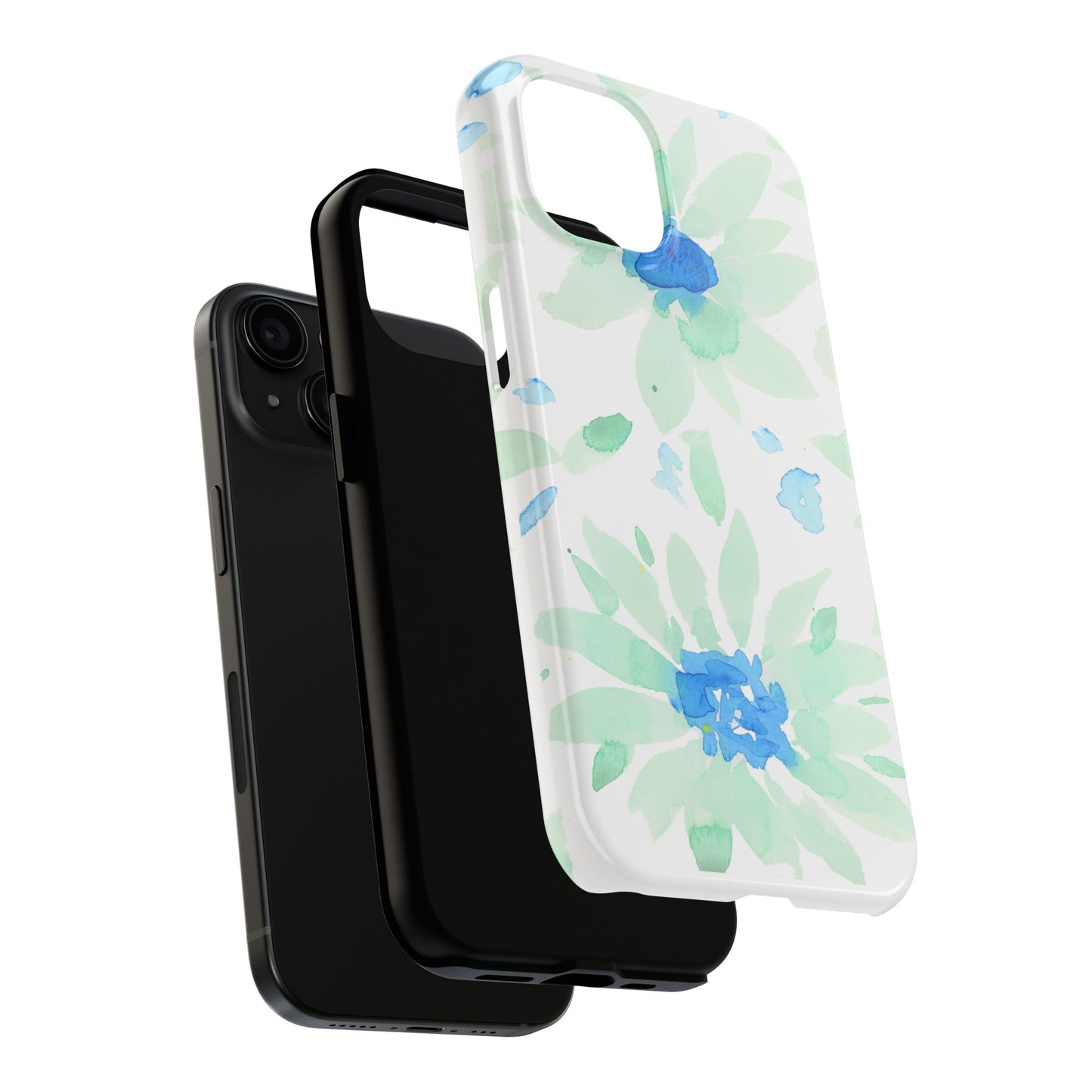 Watercolor Blue Green Sunflowers Phone Case: Tough Case