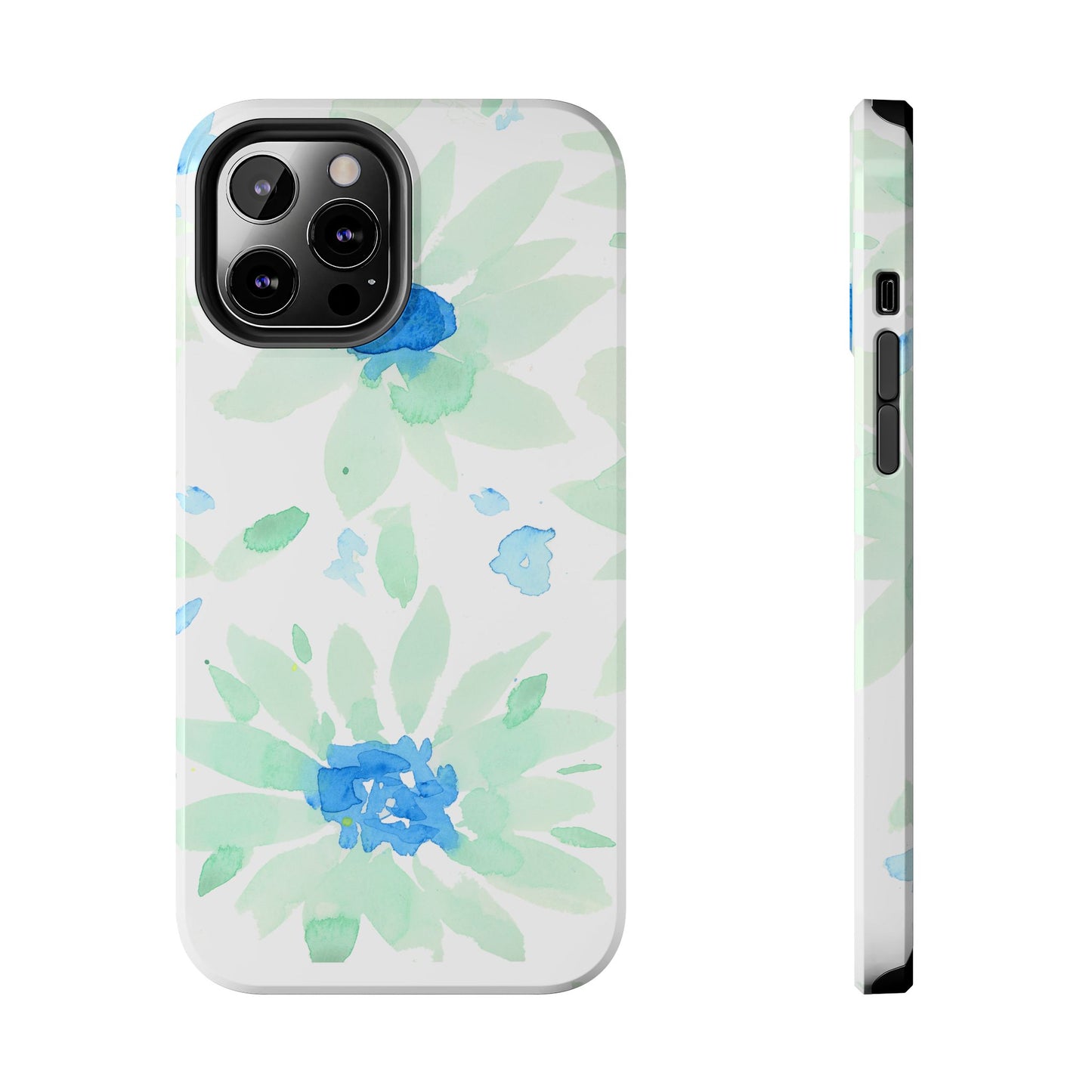 Watercolor Blue Green Sunflowers Phone Case: Tough Case