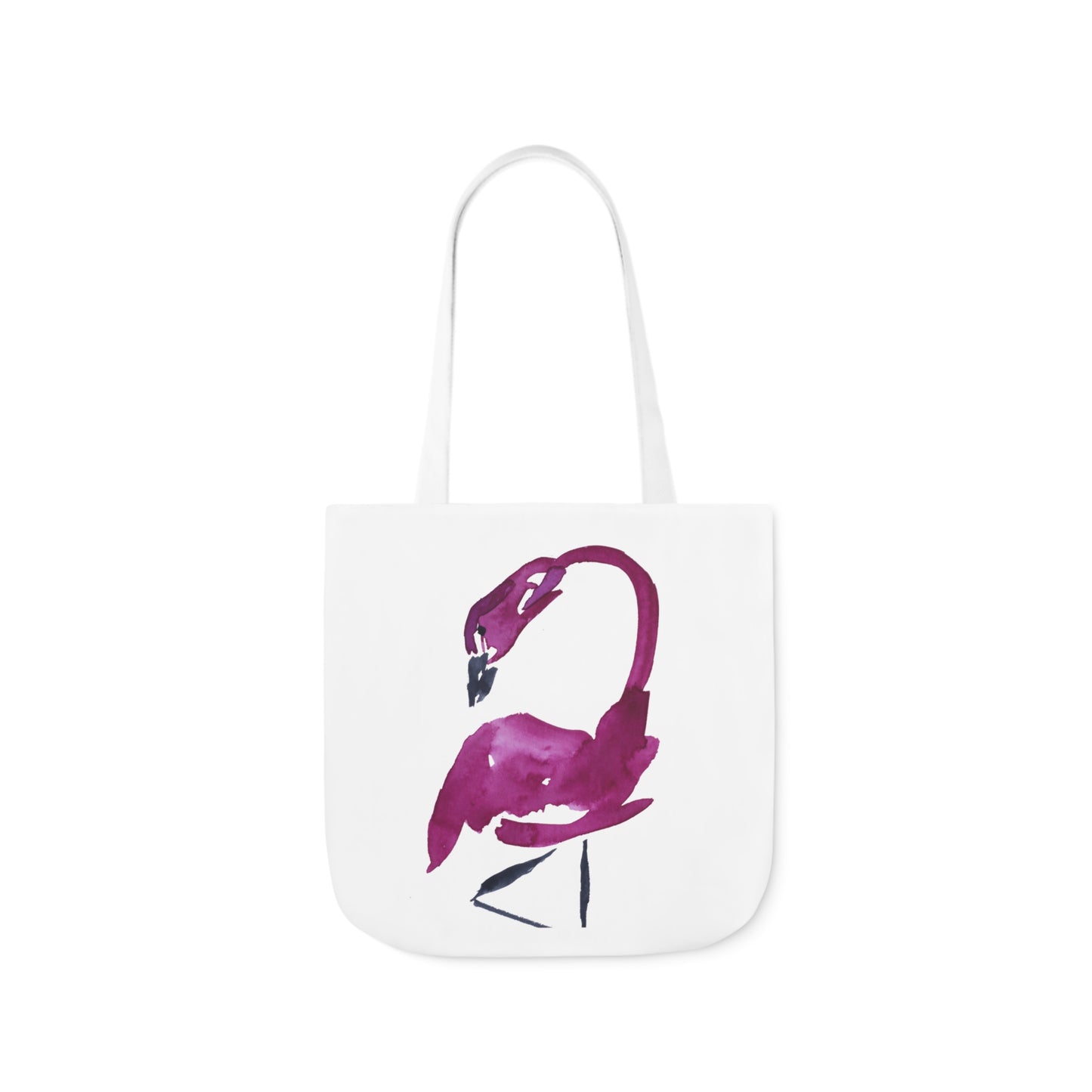 Watercolor Pink Flamingo Canvas Tote Bag