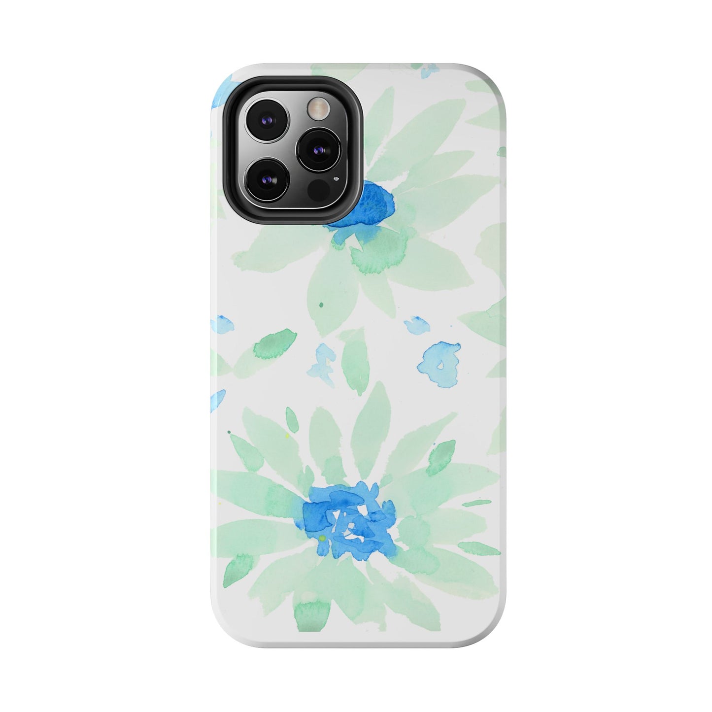 Watercolor Blue Green Sunflowers Phone Case: Tough Case
