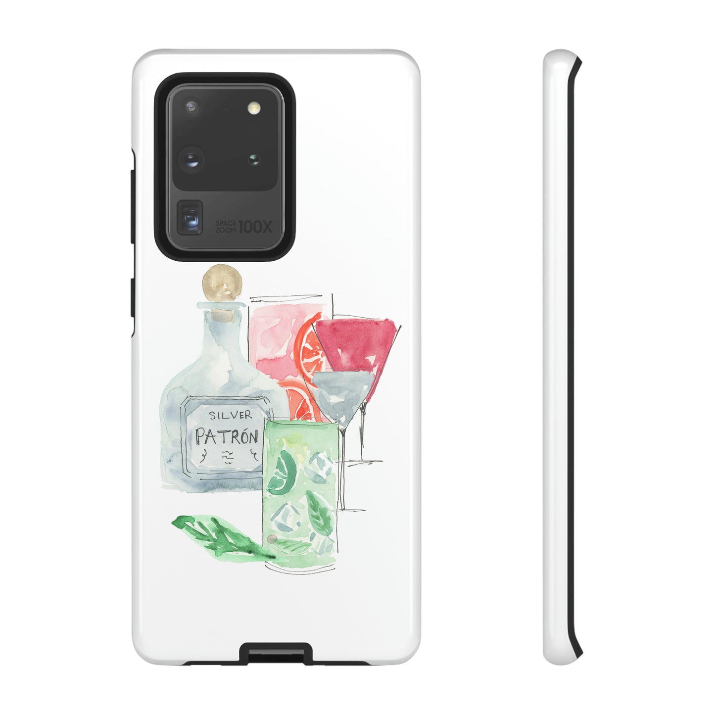 Watercolor Cocktail Time Phone Case: Tough Case