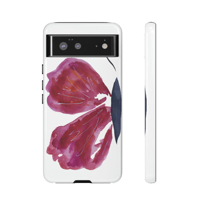 Beautiful Burgundy Butterfly Abstract Hand Painted Cute Phone Case - Tough Case