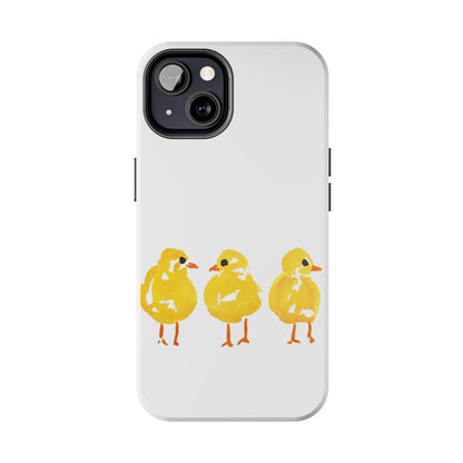 Watercolor 3 Yellow Baby Chicks Phone Case: Tough Case