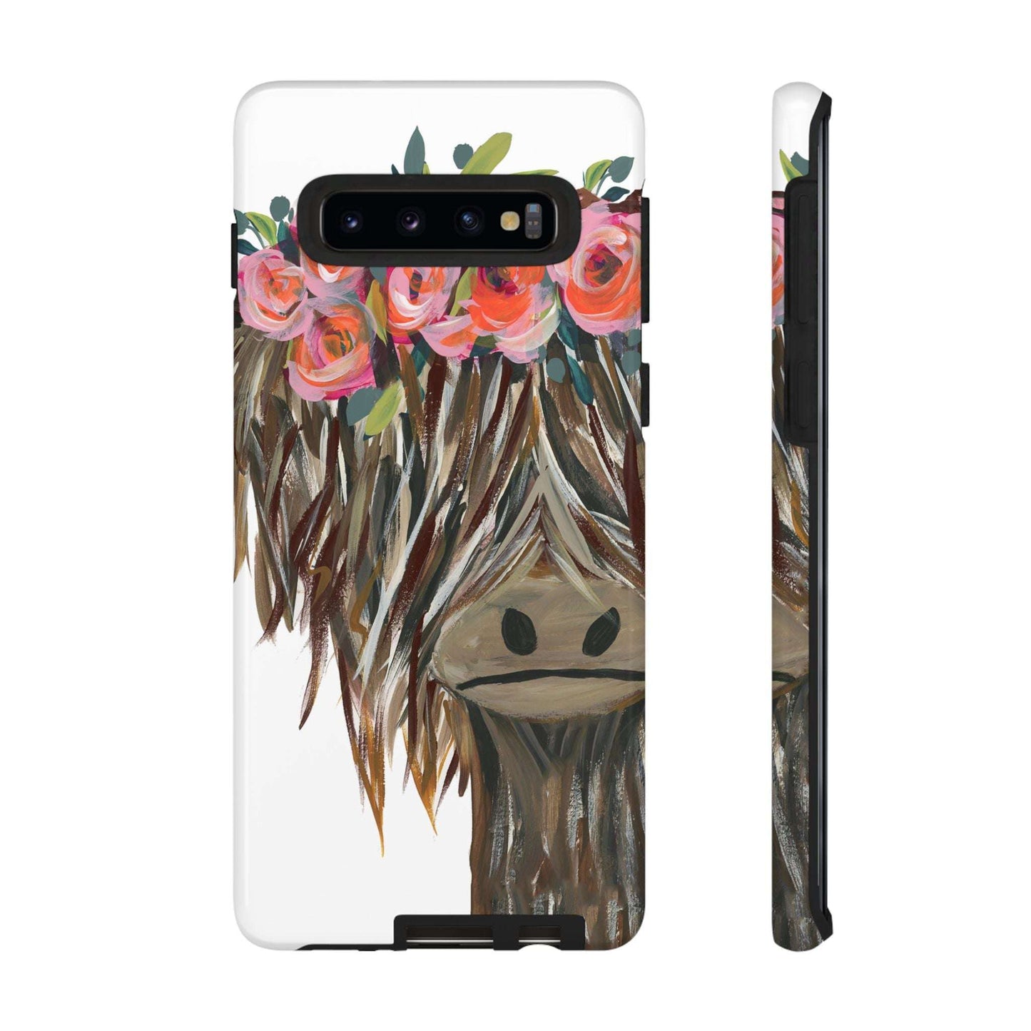Highland Cow Hand Painted Cute Phone Case - Tough Cases
