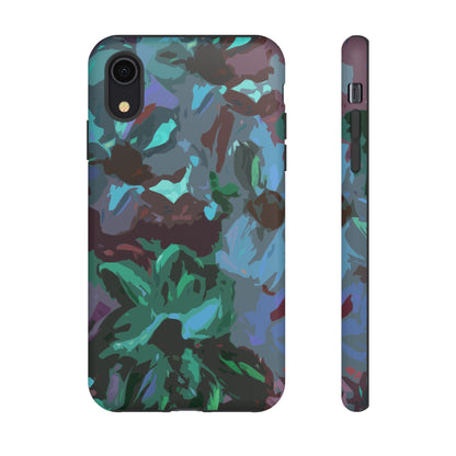 Hand Painted Abstract Colorful Teal Purple Green: Impact-Resistant Phone Case