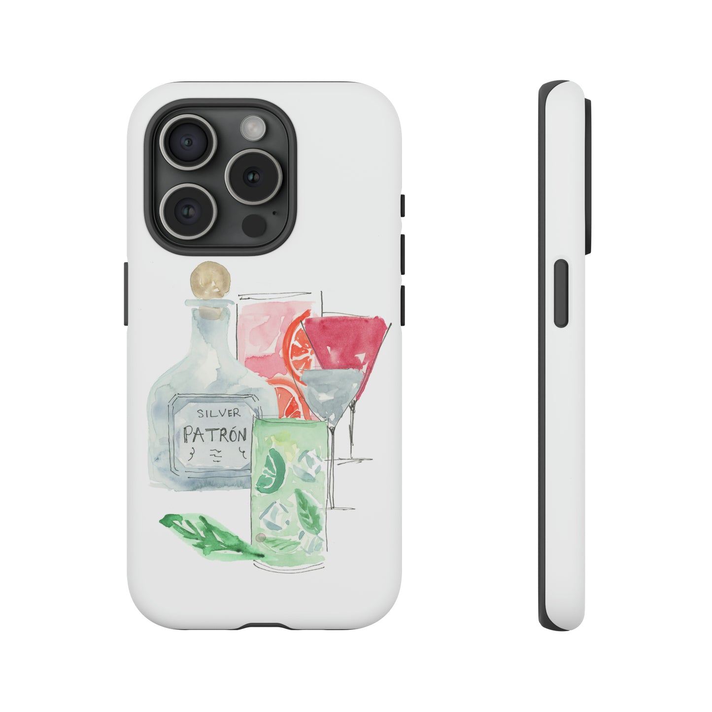 Watercolor Cocktail Time Phone Case: Tough Case