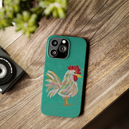Phone Case hand painted chicken rooster digitized